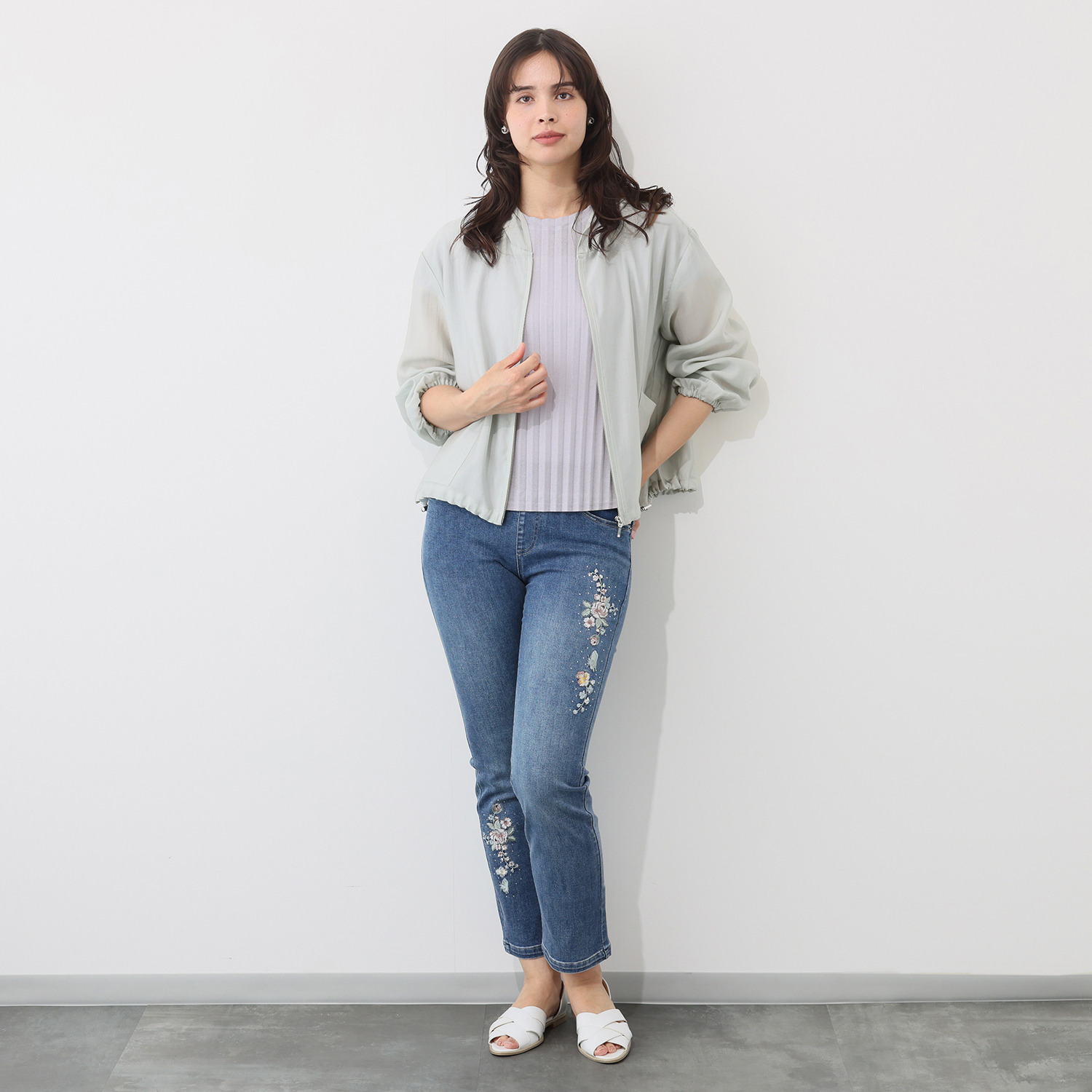 ダジュール バックタックプリーツ ブルゾン