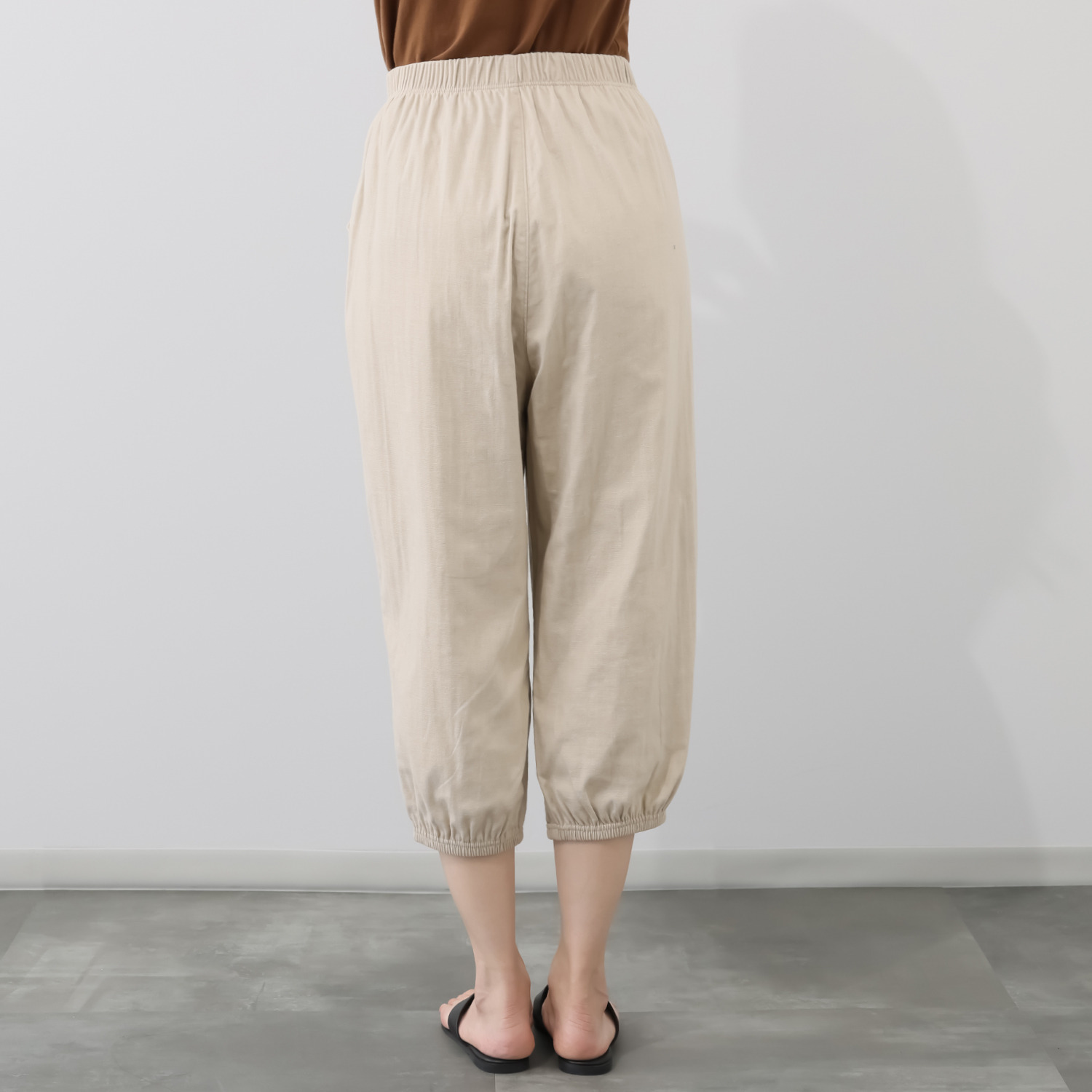 ダイア　アロー ＵＶカット・接触冷感 ストレッチダブルガーゼ サルエル風パンツ