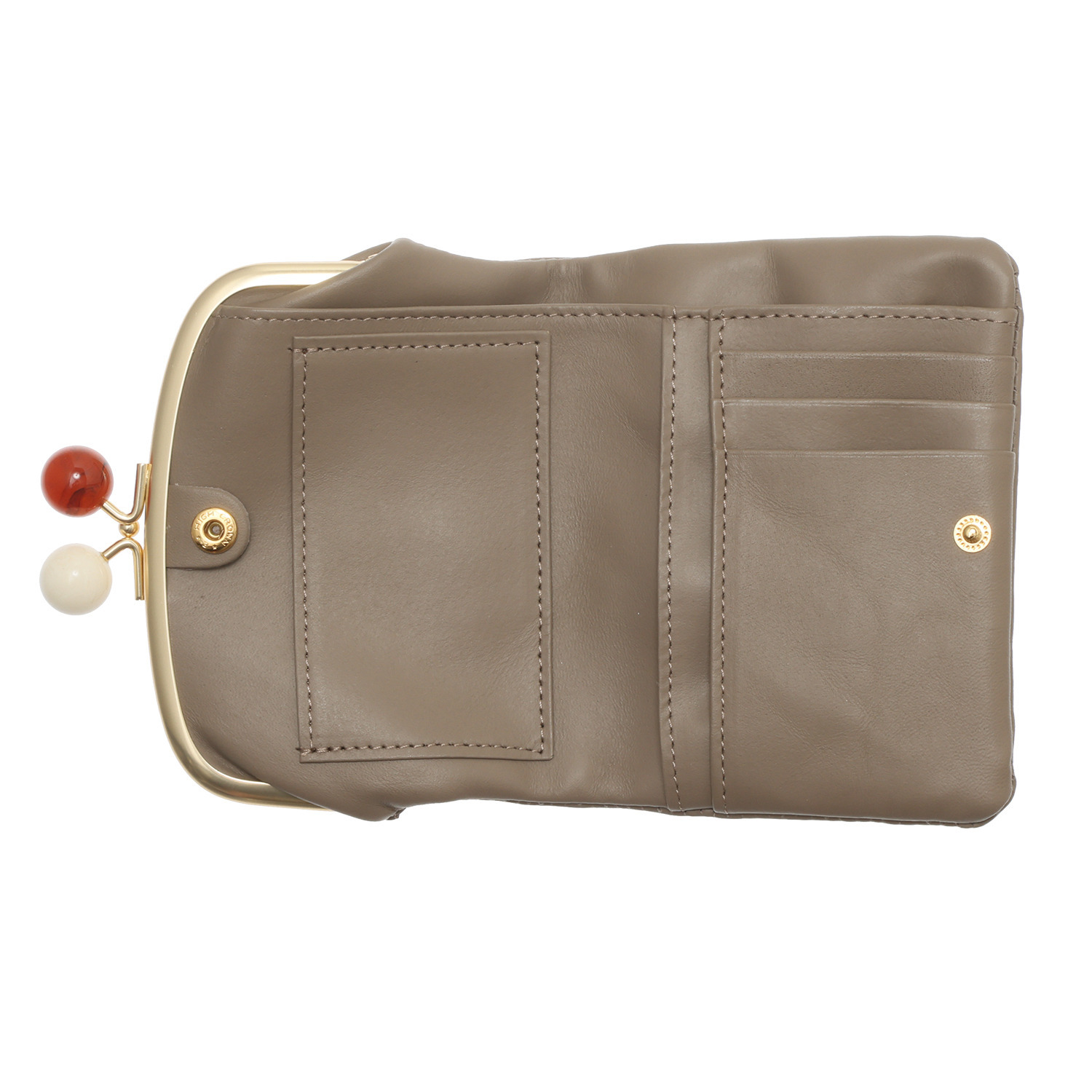 ズッケロ ＜日本製＞ アクリル玉がま口 二つ折り財布