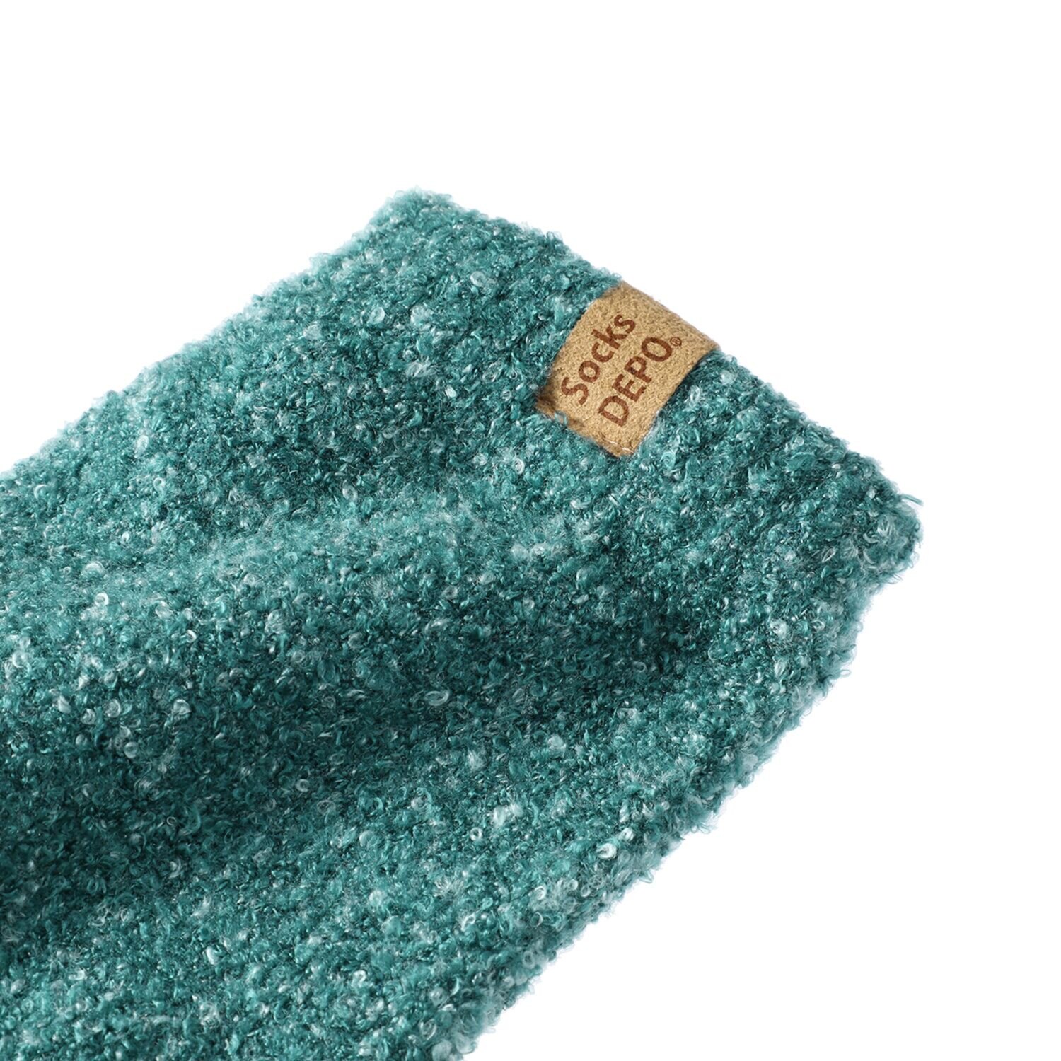 手ぶくろ職人のこだわり！ ふくらはぎまであたたかい モコモコハイソックス 同色２足セット 洗濯ネット付