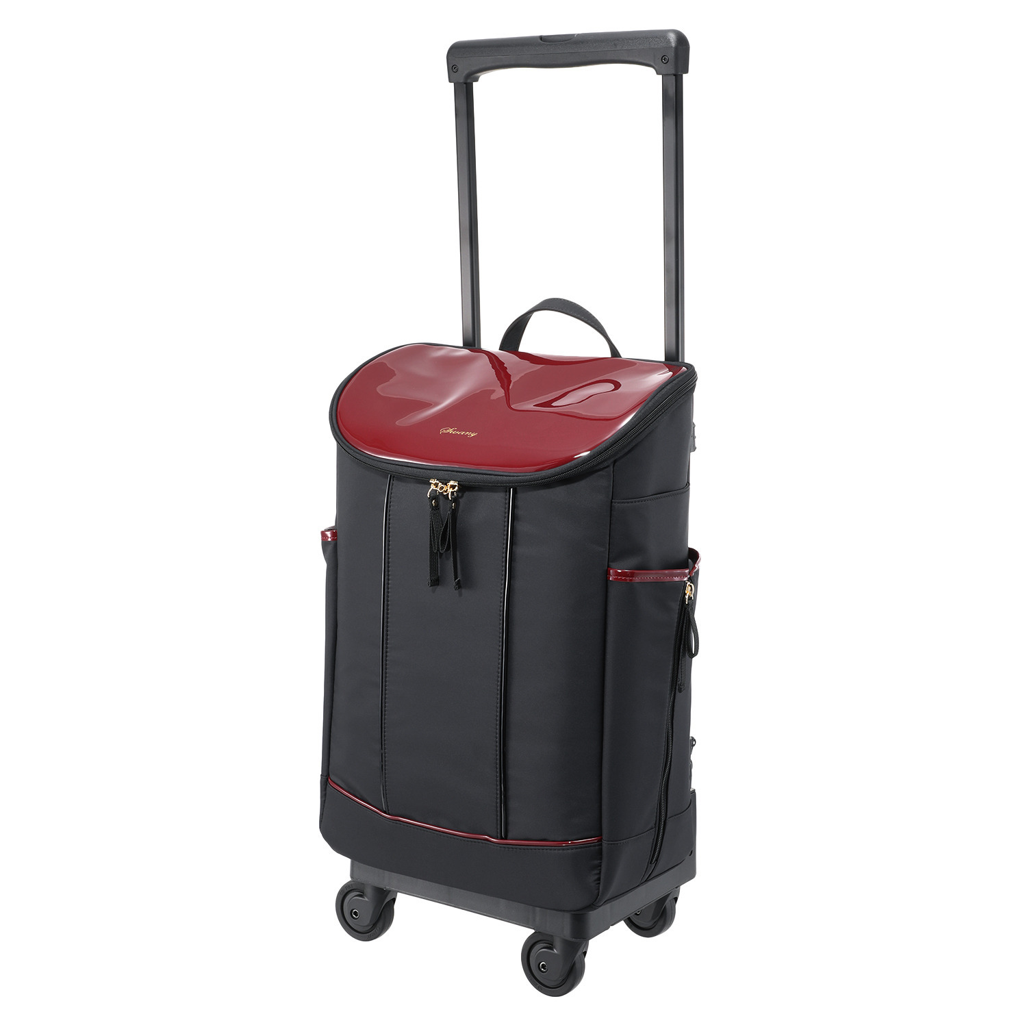 スワニー エナメルフラップキャリー ４輪ストッパー付き Ｔ２キャスターモデル ＜Ｌサイズ＞