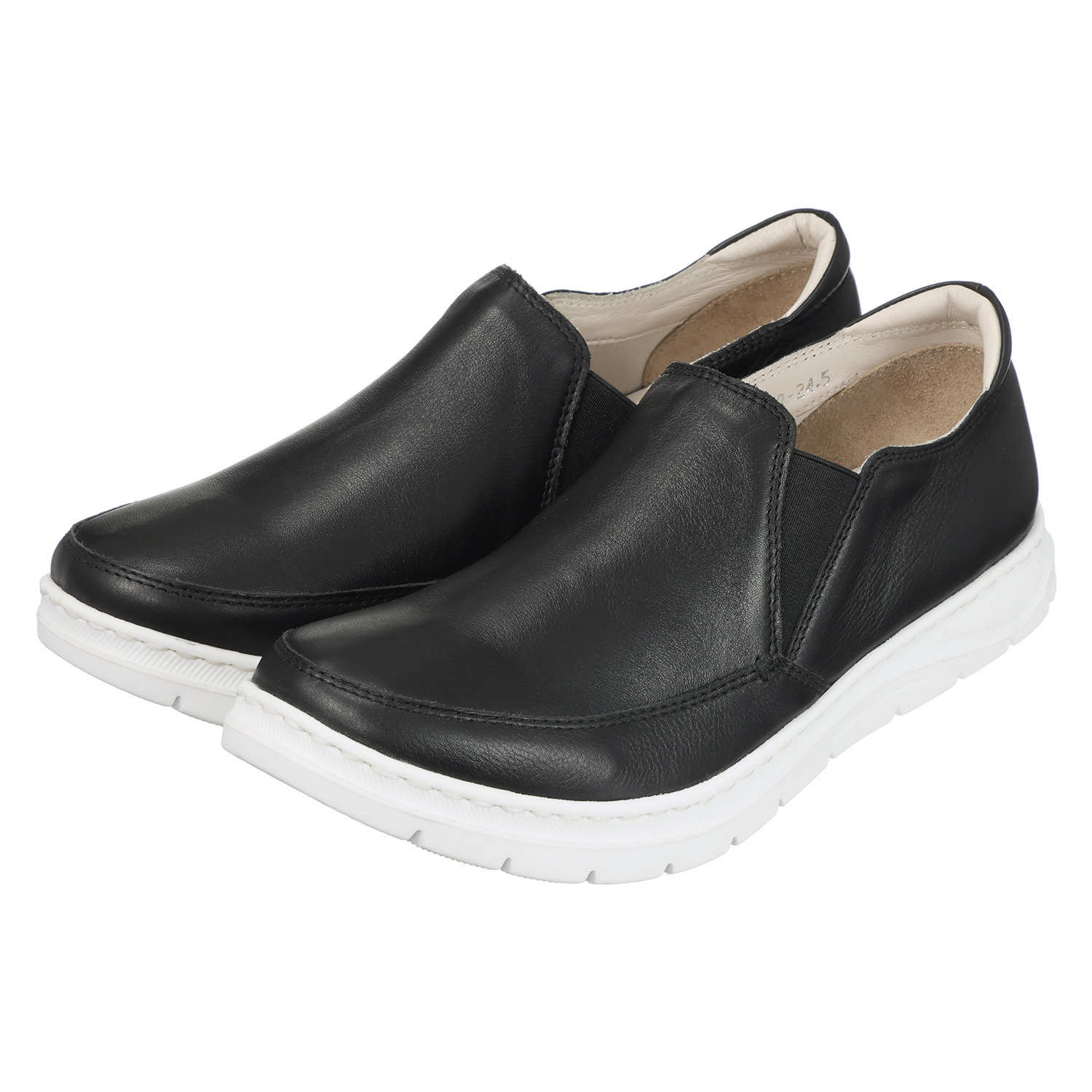 マイレ はっ水 カーフレザー 軽量スリッポン