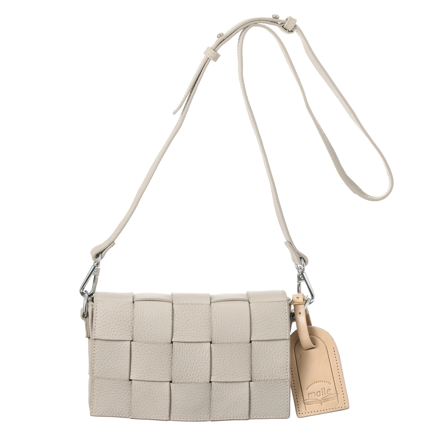 マイレ はっ水 キップレザー メッシュバッグ