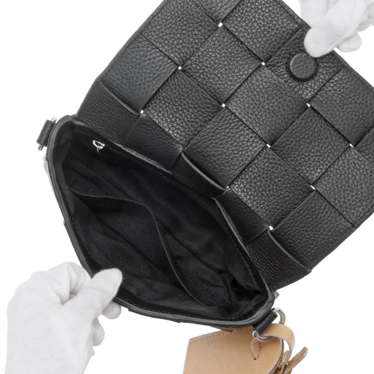 マイレ はっ水 キップレザー メッシュバッグ