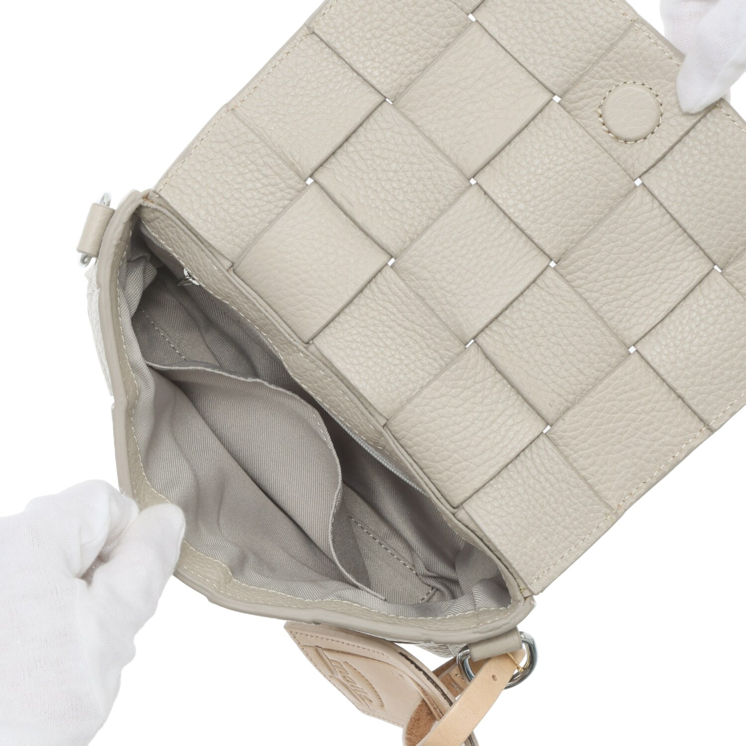 マイレ はっ水 キップレザー メッシュバッグ