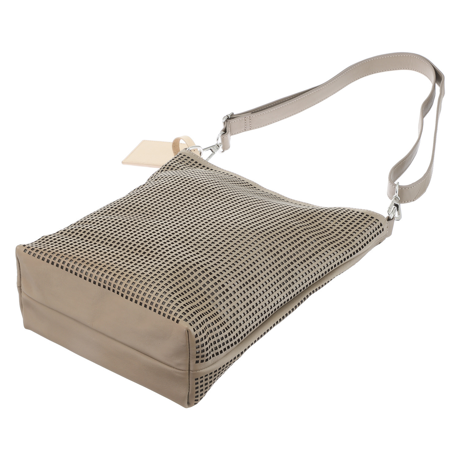 マイレ はっ水 キップレザー カットワークデザイン ショルダーバッグ