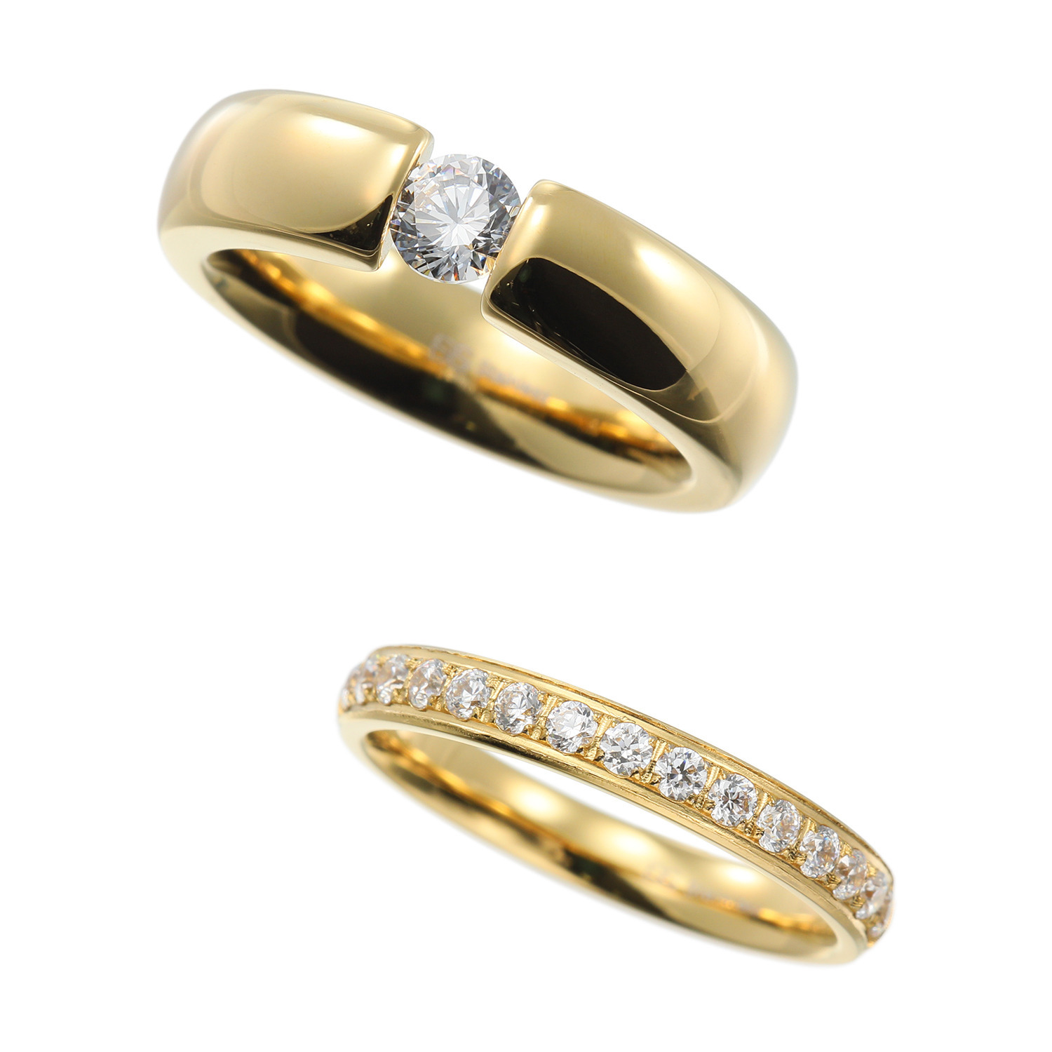 デイスティー サージカルステンレス プレシオサ社製ＣＺ リング２本セット