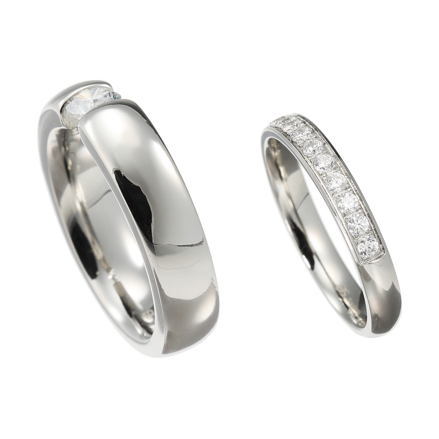 デイスティー サージカルステンレス プレシオサ社製ＣＺ リング２本セット