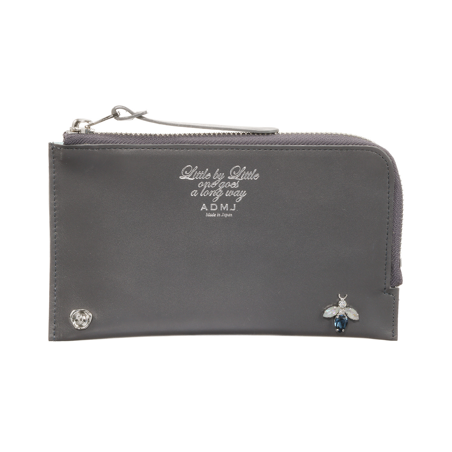 エーディーエムジェイ ＴＨＥ　ＢＥＥ イタリアンレザー オーガナイザーパース