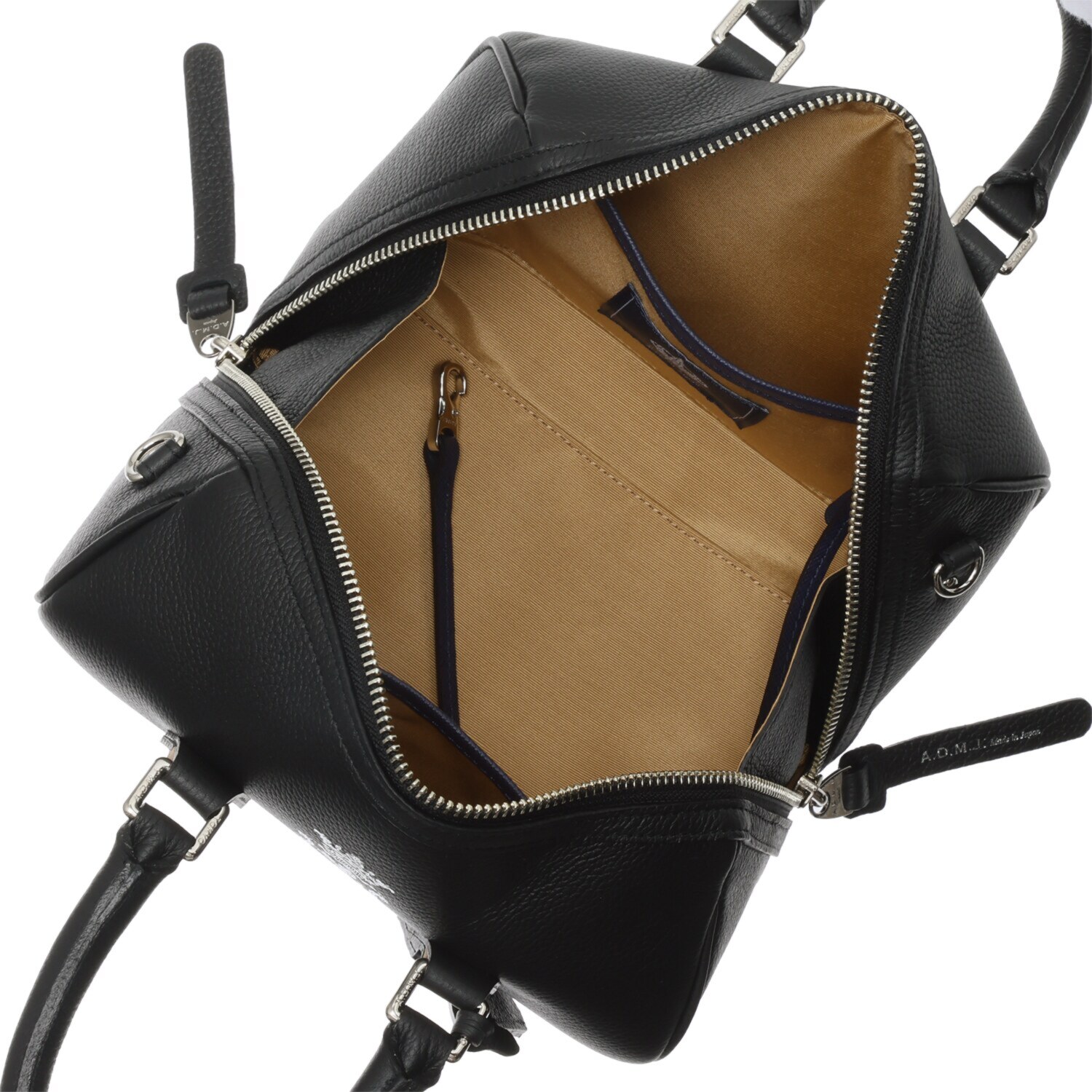 エーディーエムジェイ スパニッシュレザー 全開ラウンド ２ウェイボストンバッグ