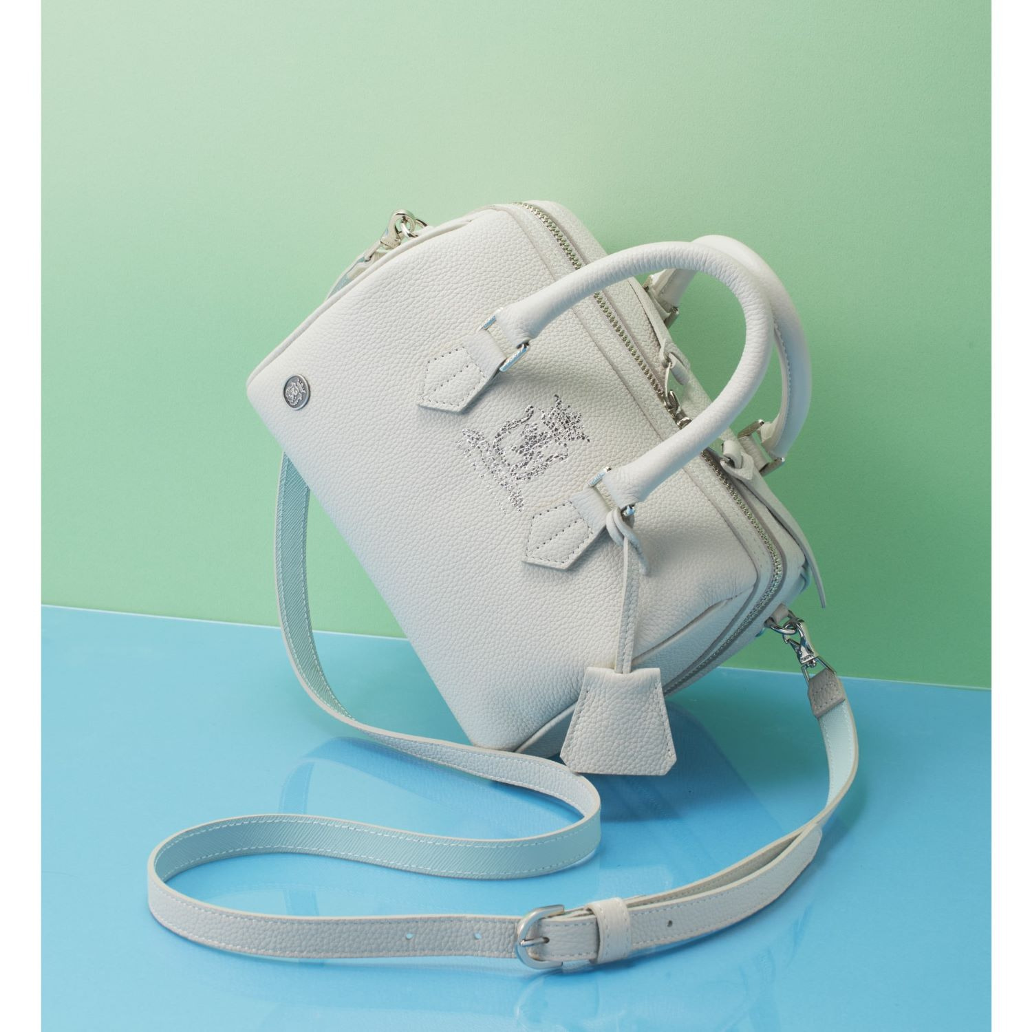 エーディーエムジェイ スパニッシュレザー 全開ラウンド ２ウェイボストンバッグ