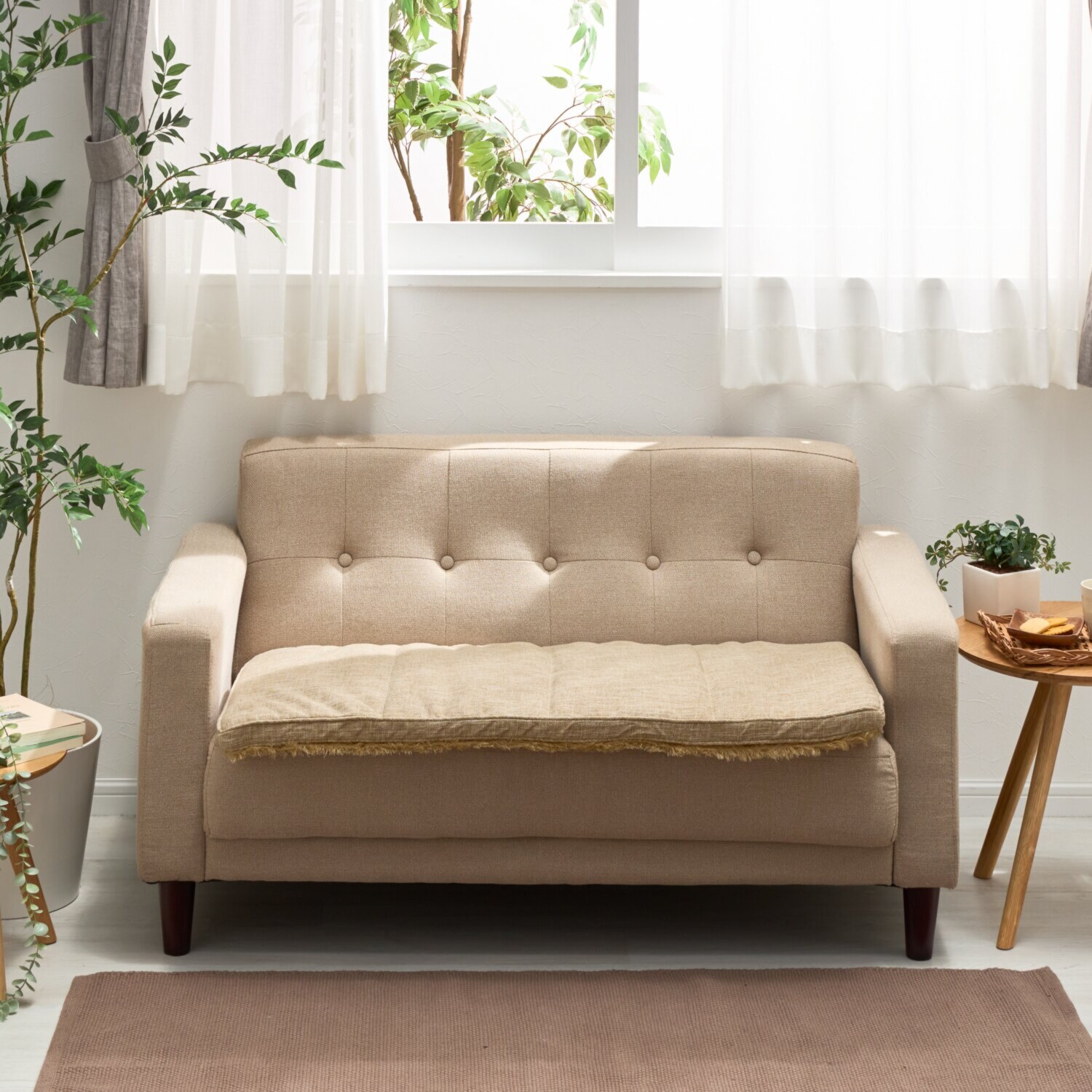 快適な座り心地復活！ 復活ソファーシート リバーシブル オールシーズンタイプ ＜２人掛け用＞