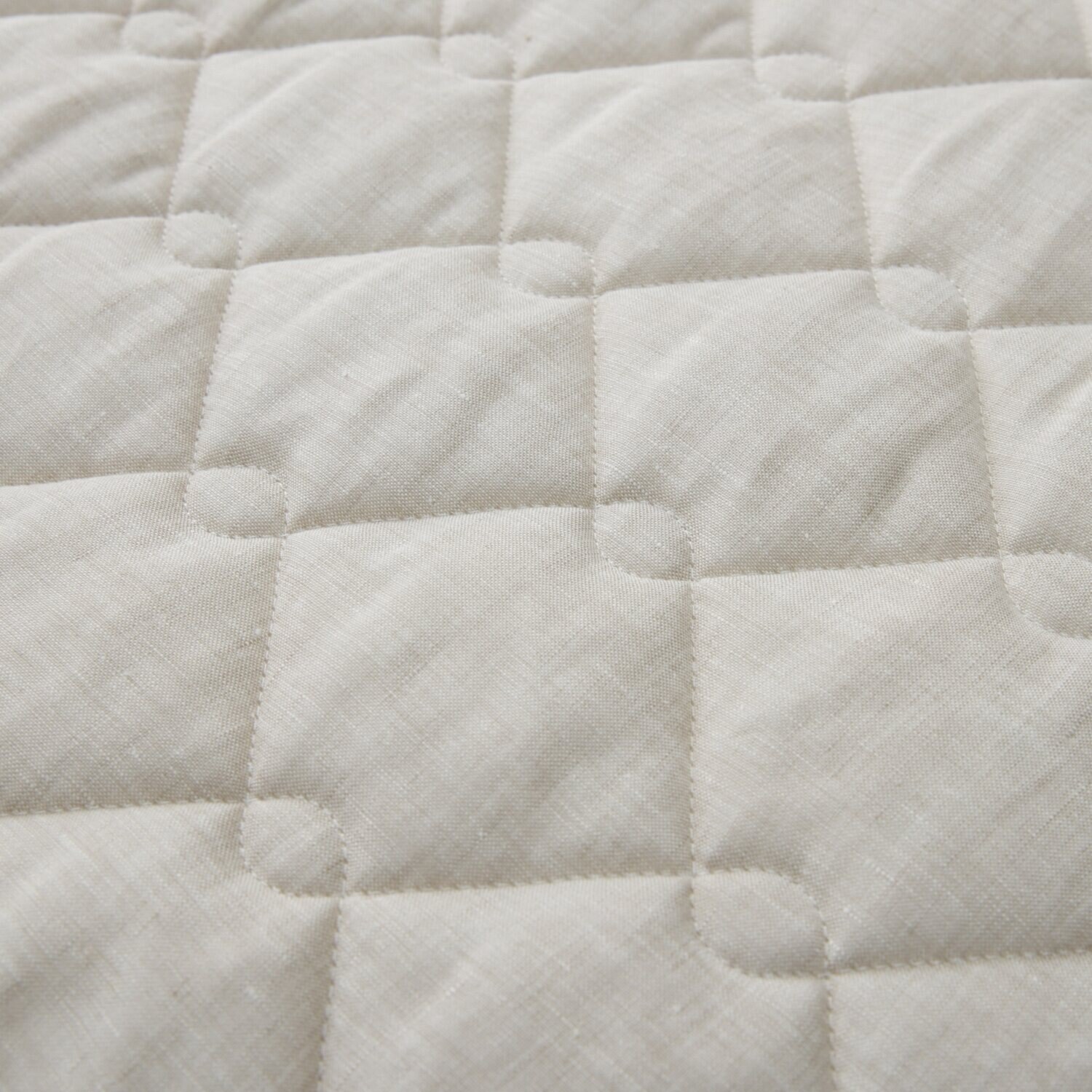 大津毛織 表側 フレンチリネン１００％ 心地よい接触冷感で 柔らかな肌触り ナチュラルテイスト 敷きパッド＜セミダブル＞