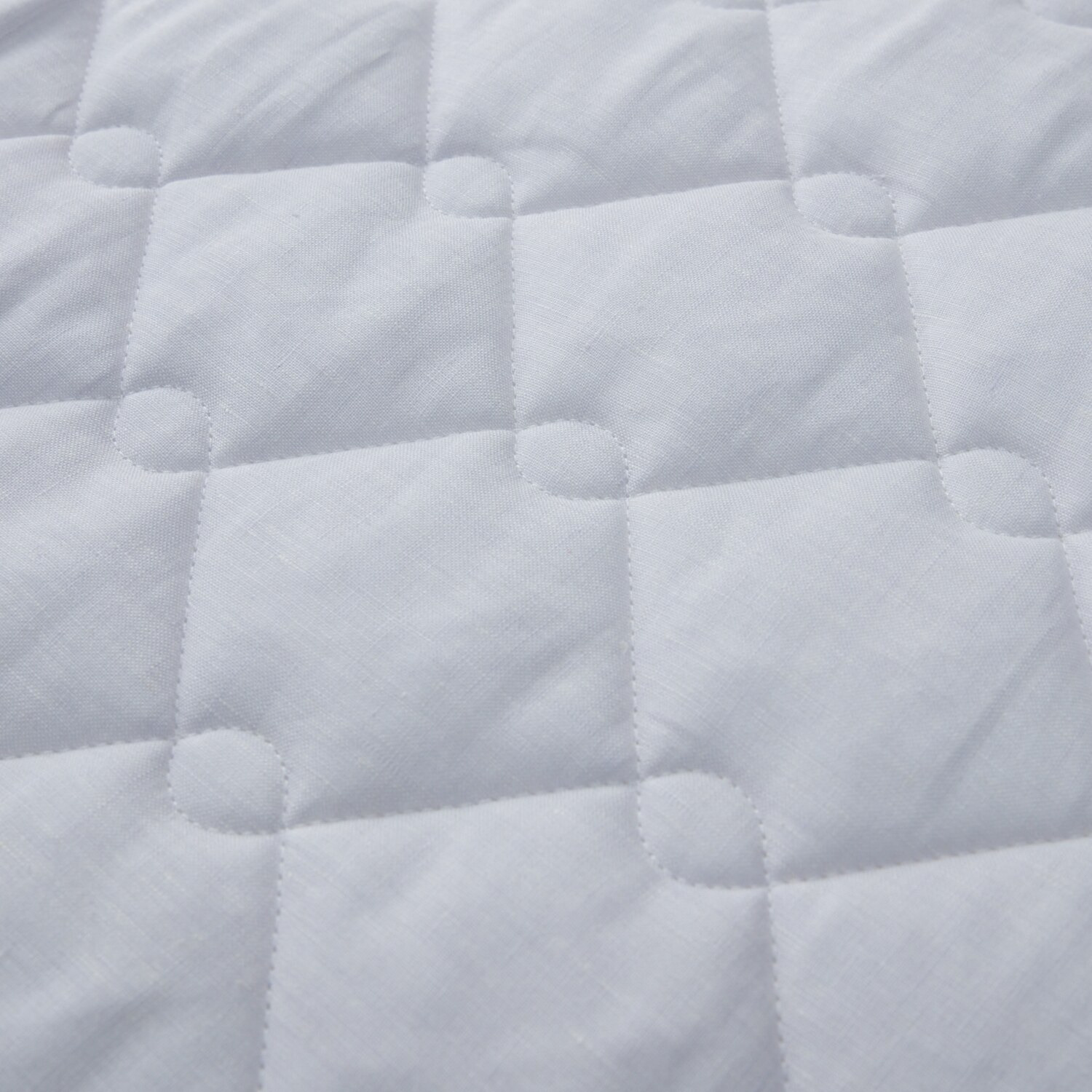 大津毛織 表側 フレンチリネン１００％ 心地よい接触冷感で 柔らかな肌触り ナチュラルテイスト 敷きパッド＜ダブル＞