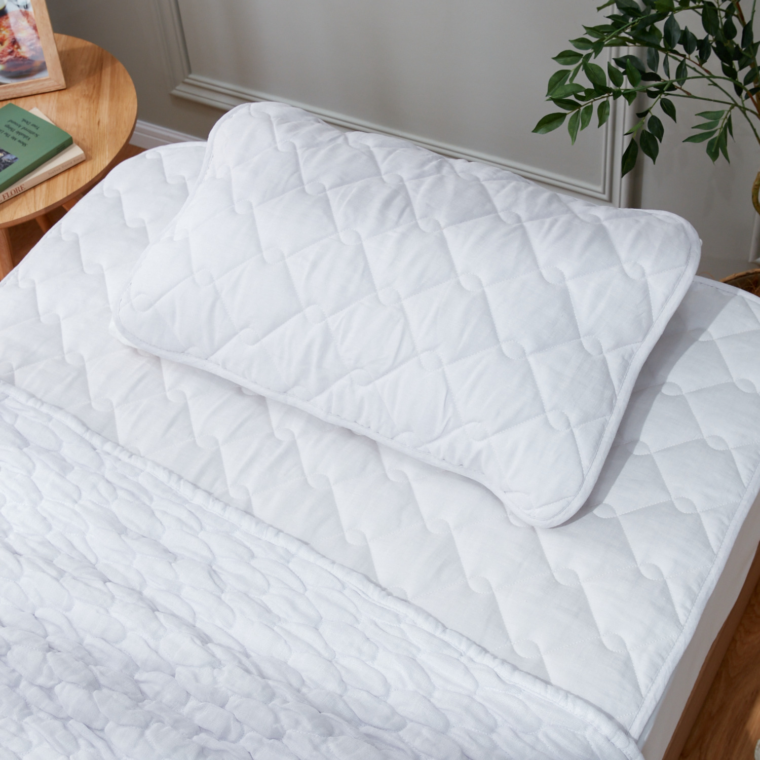 大津毛織 表側 フレンチリネン１００％ 心地よい接触冷感で 柔らかな肌触り ナチュラルテイスト 枕パッド