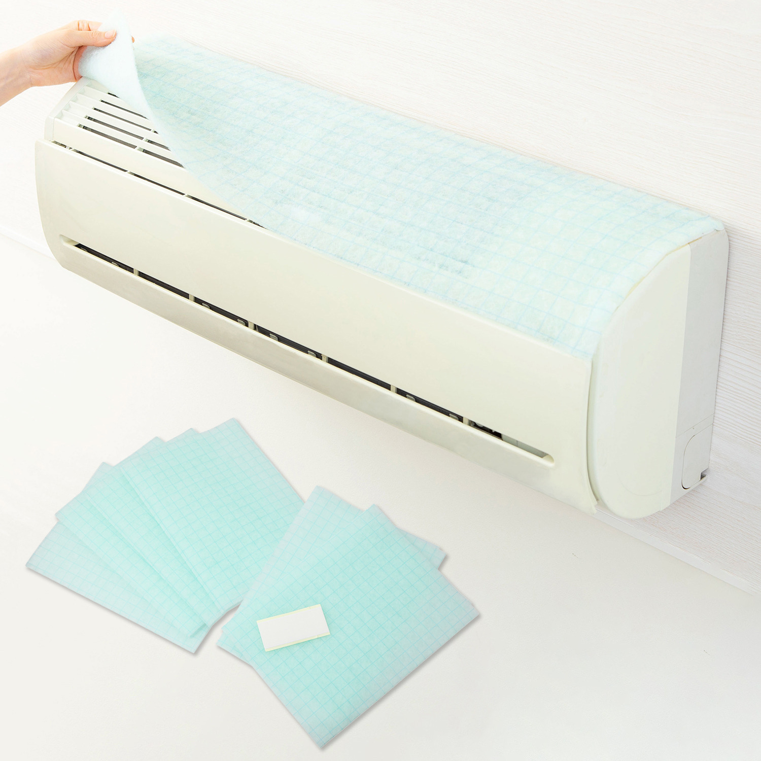 お掃除のプロが開発 貼るだけ簡単！ 空気の王様 エアコンフィルター