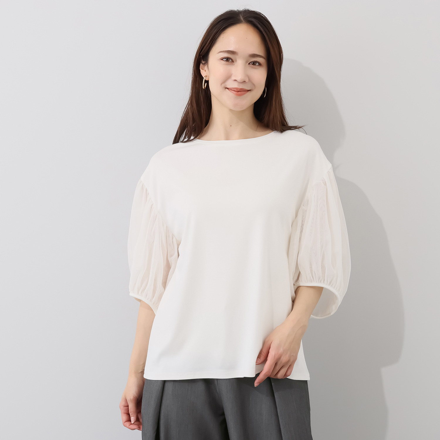 コモエリークローゼット チュールで作る バルーンスリーブ プルオーバー