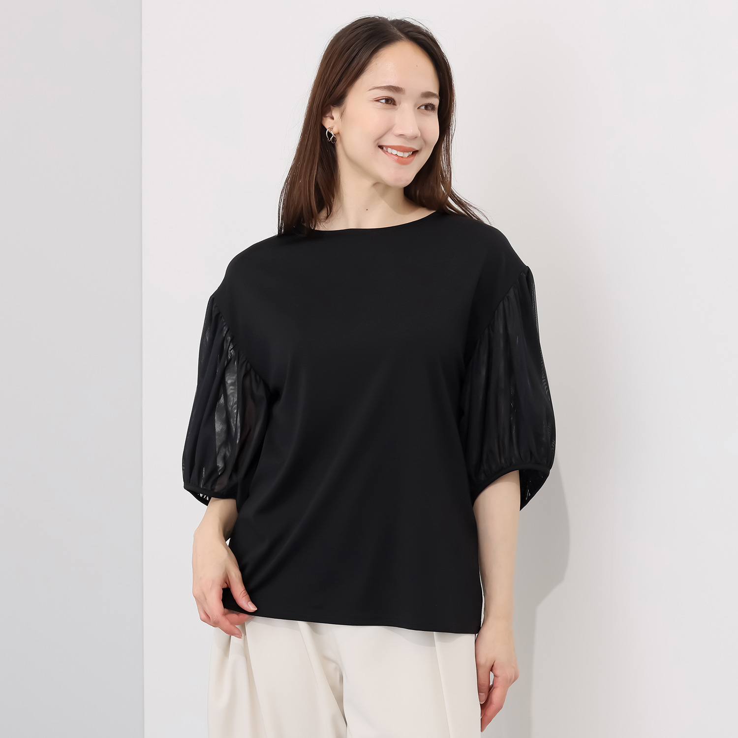 コモエリークローゼット チュールで作る バルーンスリーブ プルオーバー