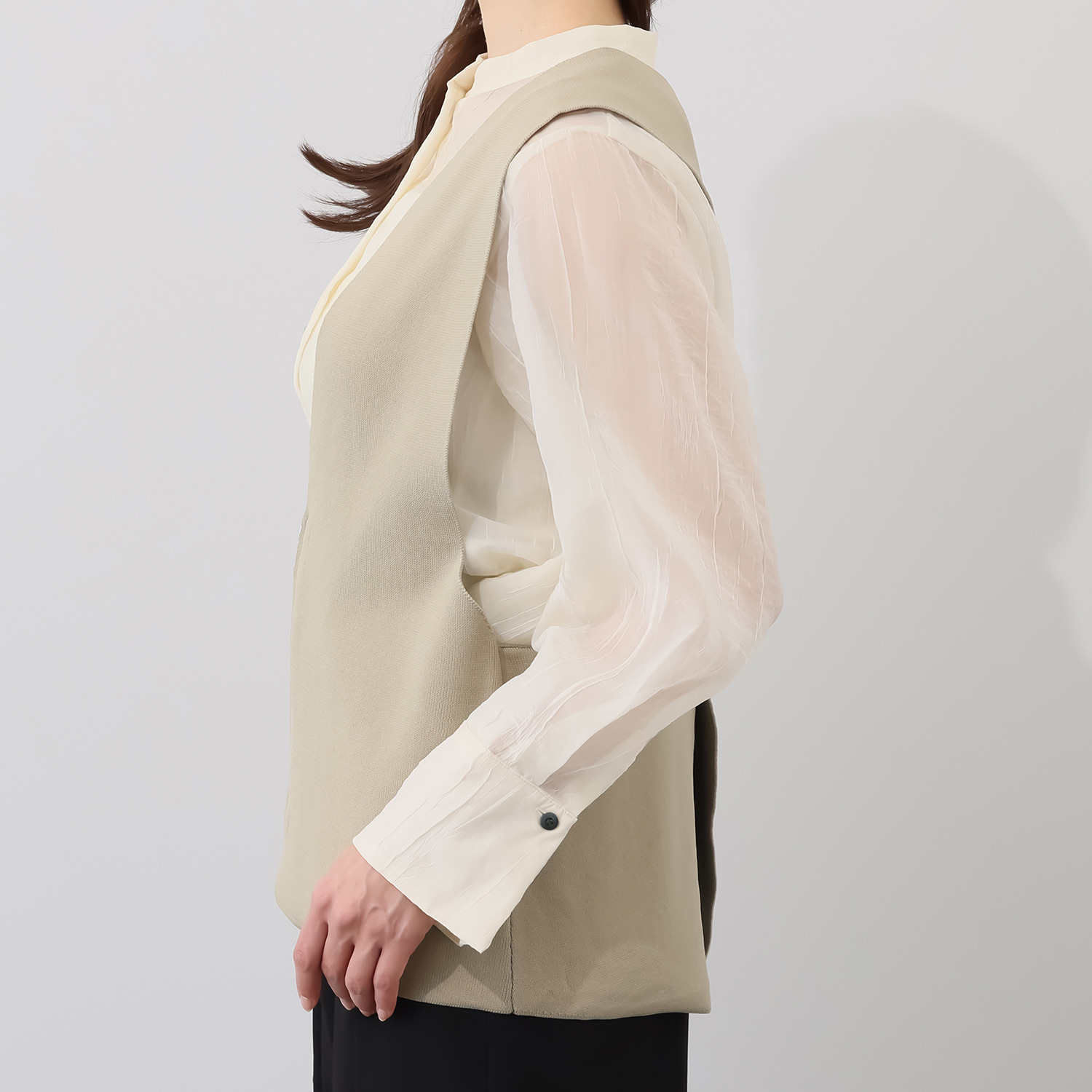 コモエリークローゼット バッククロス ニットジレ