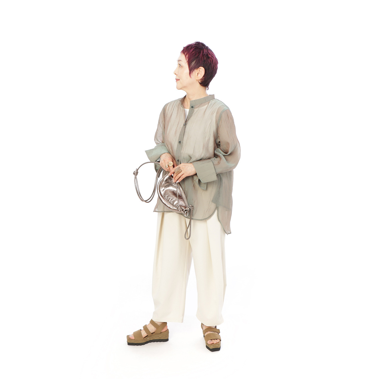 コモエリークローゼット 変形タックで作る ゆるパンツ