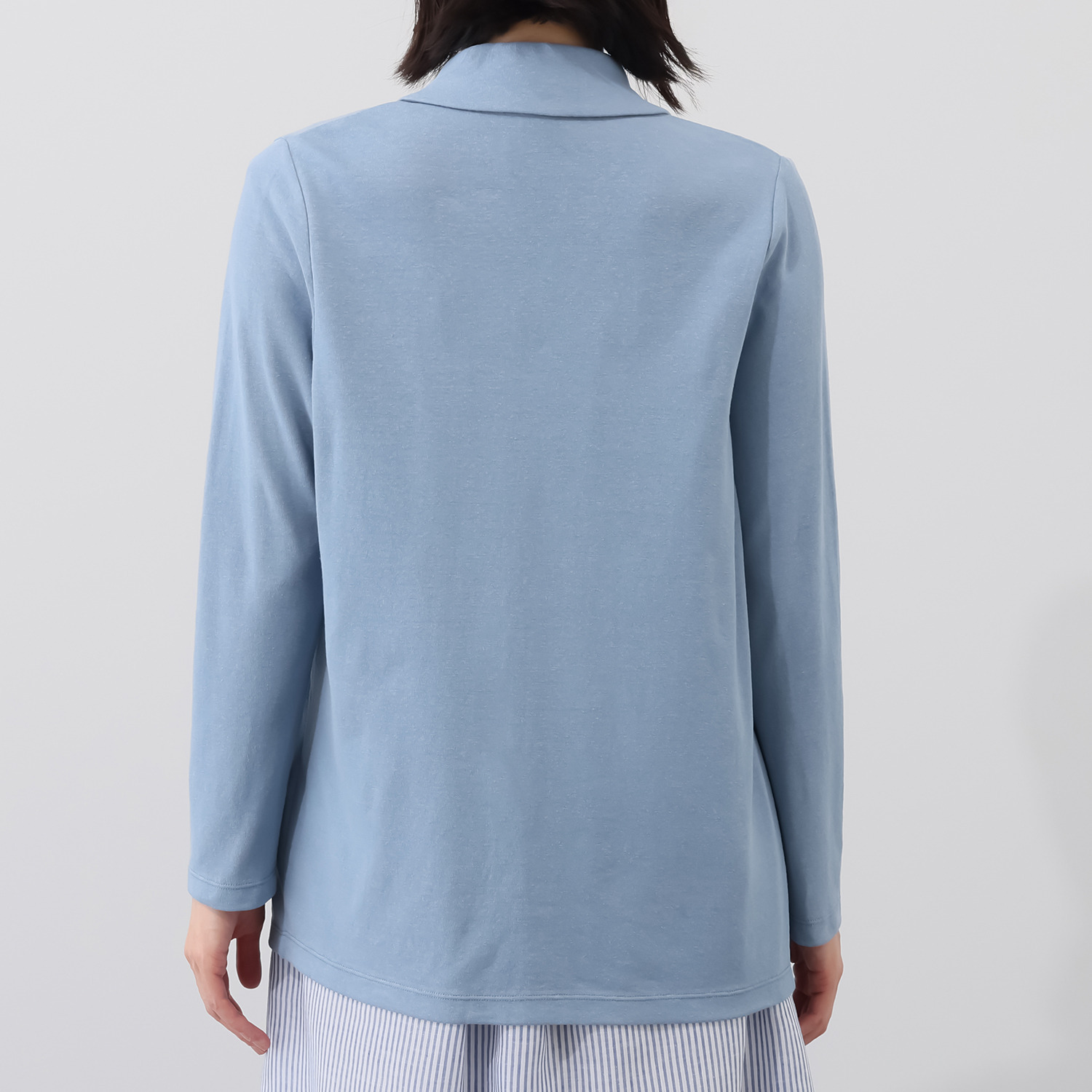 スピンブルー 接触冷感・吸水速乾 フレンチリネンブレンド リラックスジャージー サマージャケット