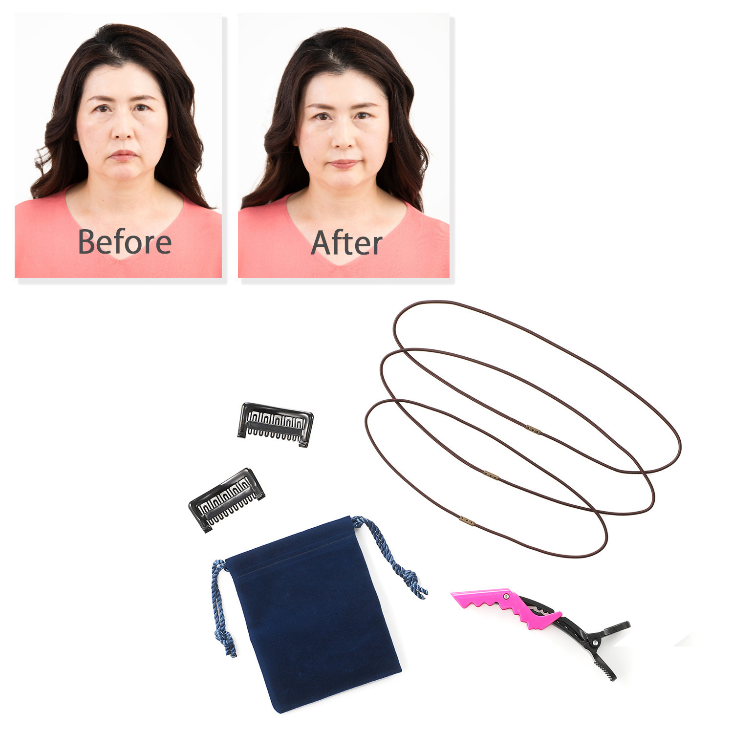 タイムレス 簡単装着で 目元・フェイスラインを 引き上げる！ スマイルクリップ