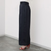 元町ゼラール ドレープ感が美しい！ とろみサテン ギャザーワイドパンツ