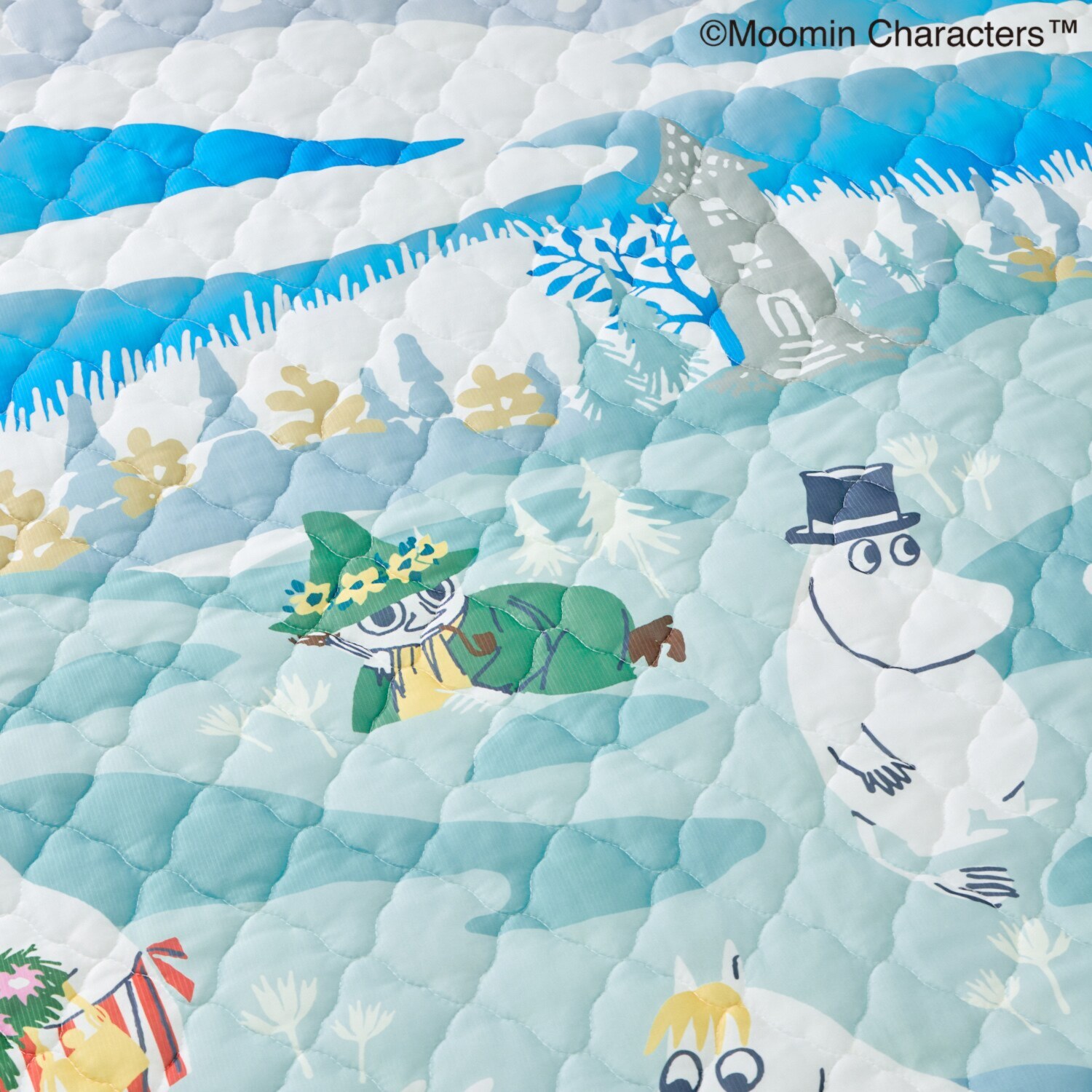 ムーミン ひんやり寝具 シングルサイズ３点セット （肌掛けふとん・ 敷きパッド・枕パッド）