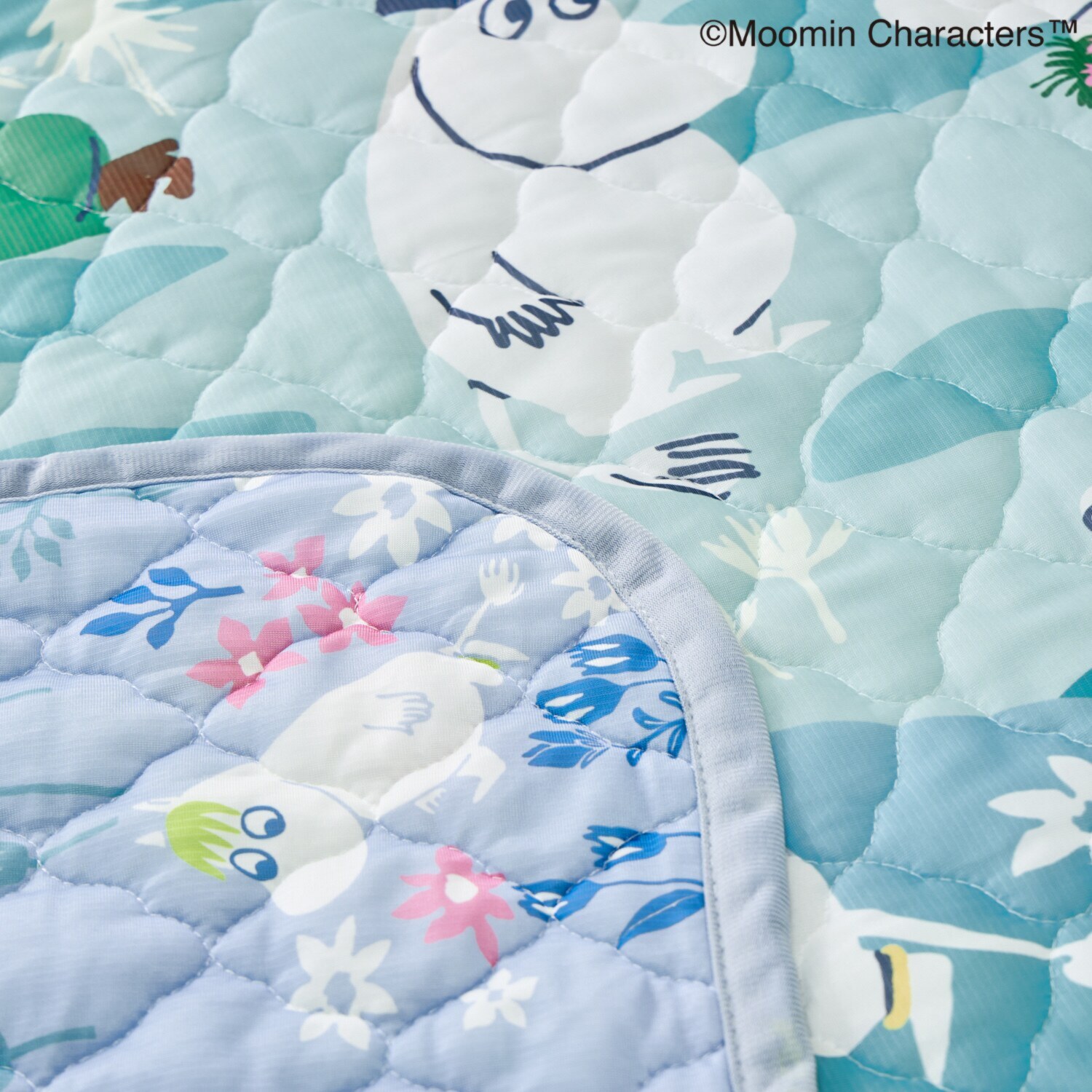 ムーミン ひんやり寝具 シングルサイズ３点セット （肌掛けふとん・ 敷きパッド・枕パッド）
