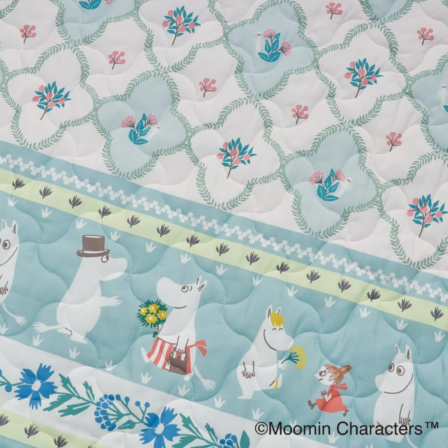 ムーミン ひんやり リバーシブル マルチキルトカバー ＜１９０×１９０ｃｍ＞
