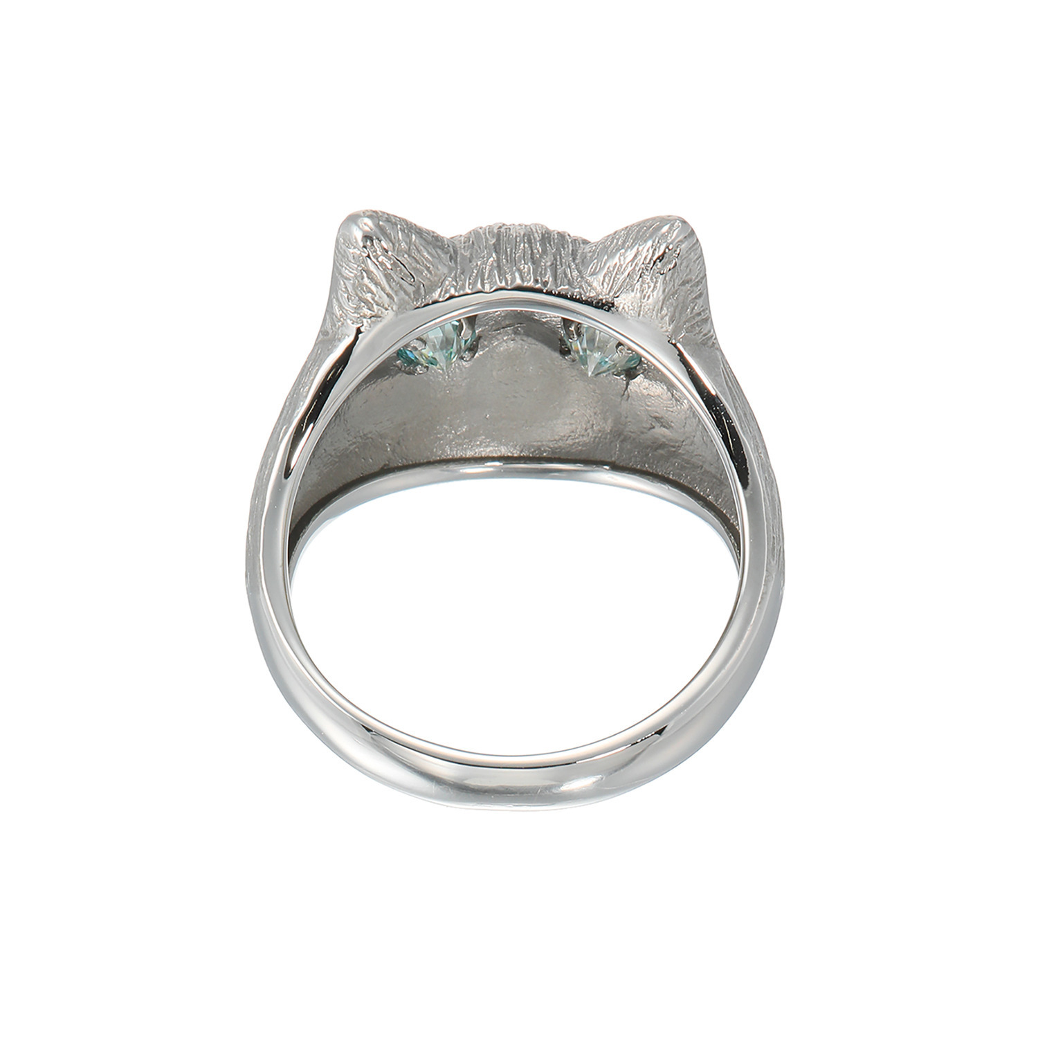 エクラトリエ サージカルステンレス モアサナイト にゃんこリング