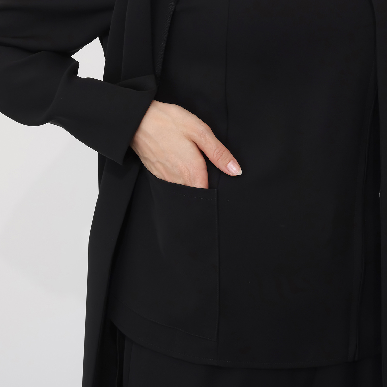 ニュイ ブラックフォーマル 洗える ゆったり ジャケットパンツスーツ