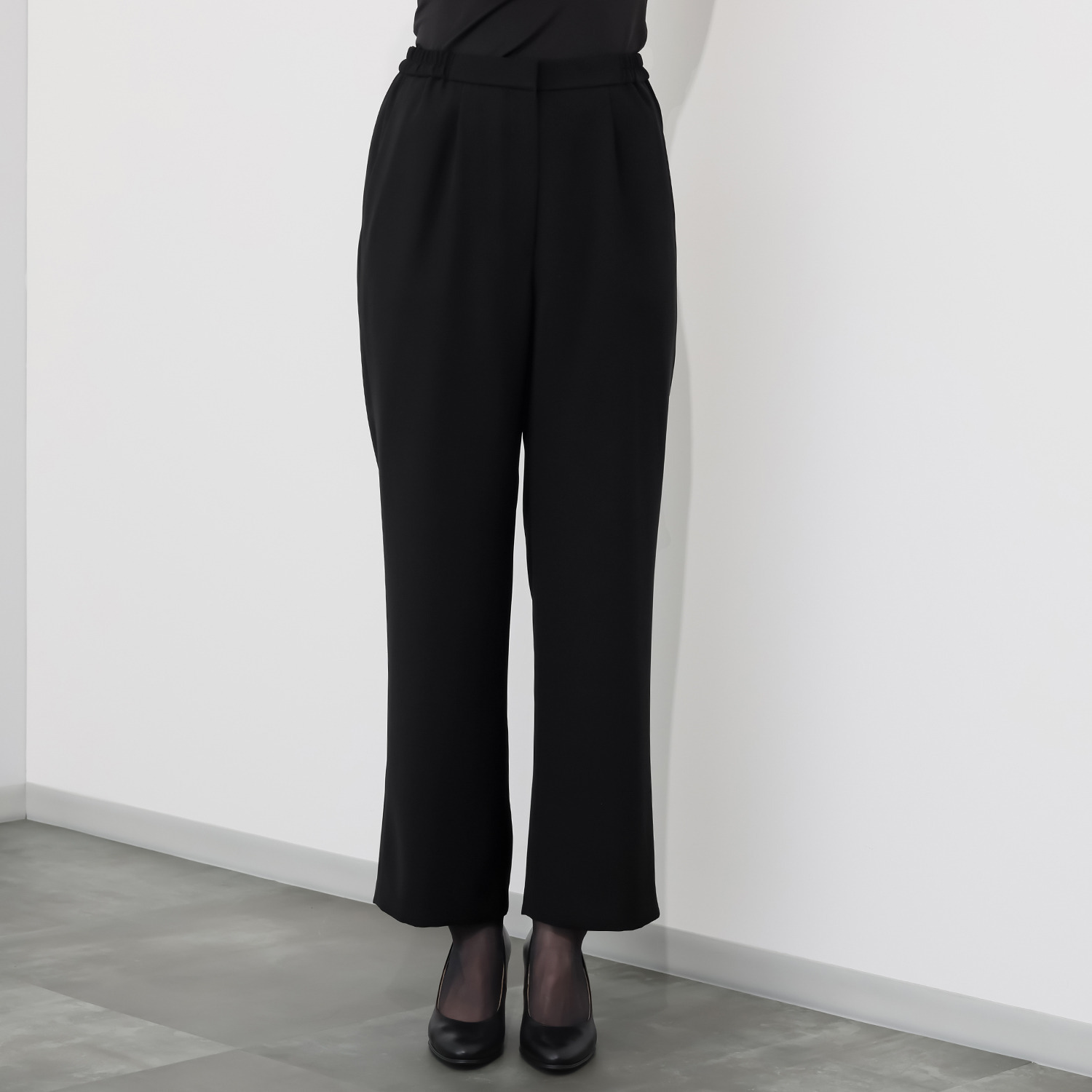 ニュイ ブラックフォーマル 洗える ゆったり ジャケットパンツスーツ