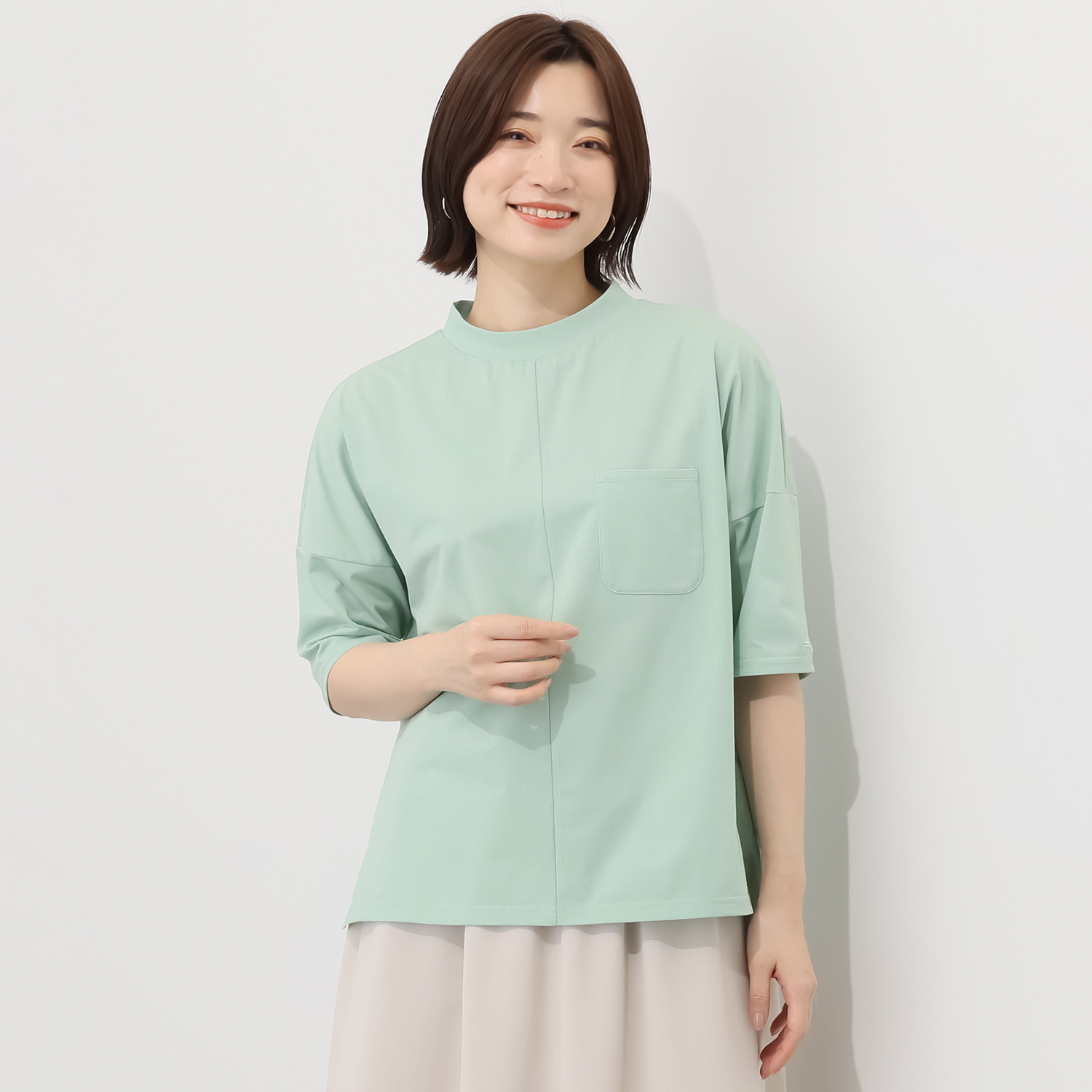 フィラ ＵＶカット・吸水速乾・ 遮熱 オーバーシルエット モックネックシャツ