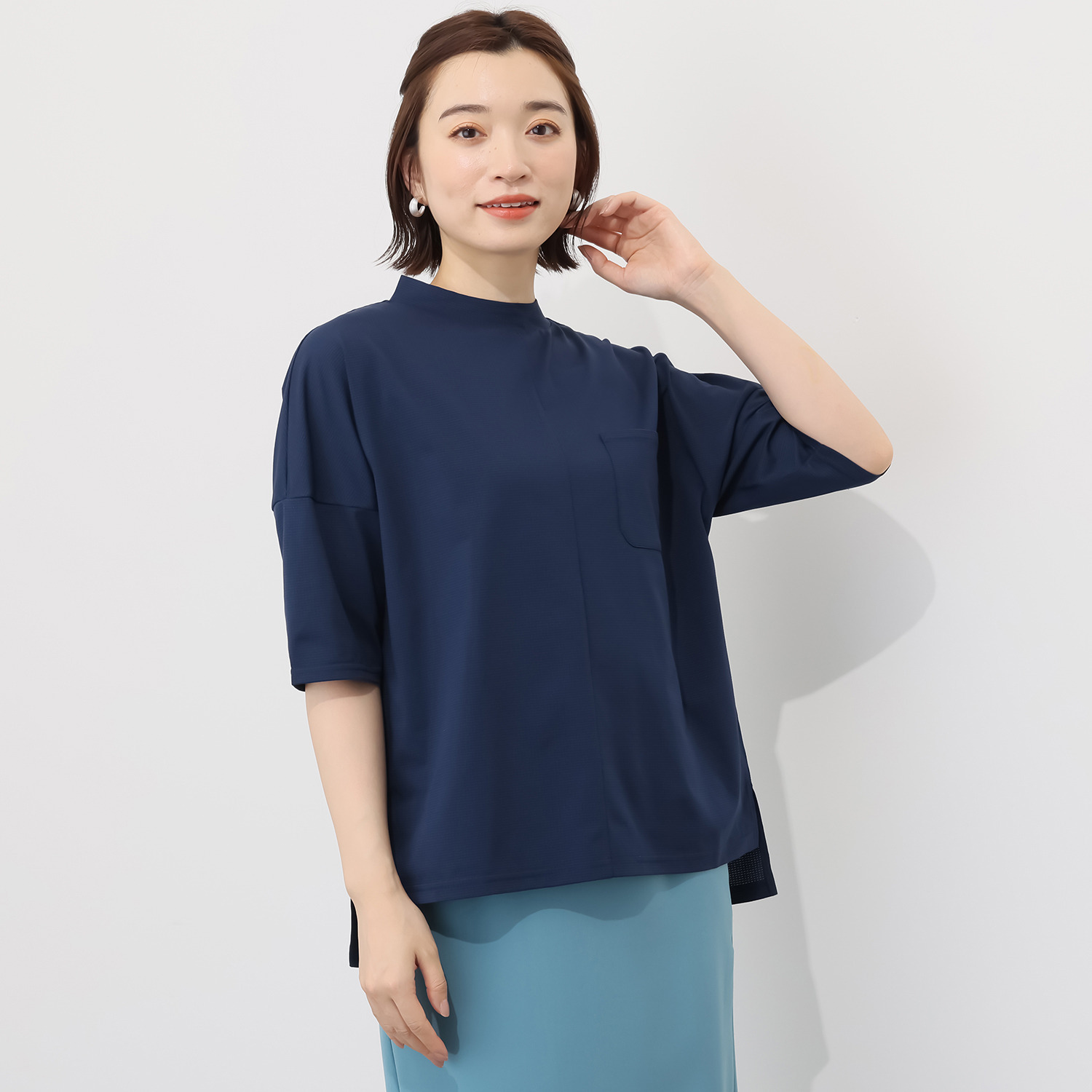 フィラ ＵＶカット・吸水速乾・ 遮熱 オーバーシルエット モックネックシャツ