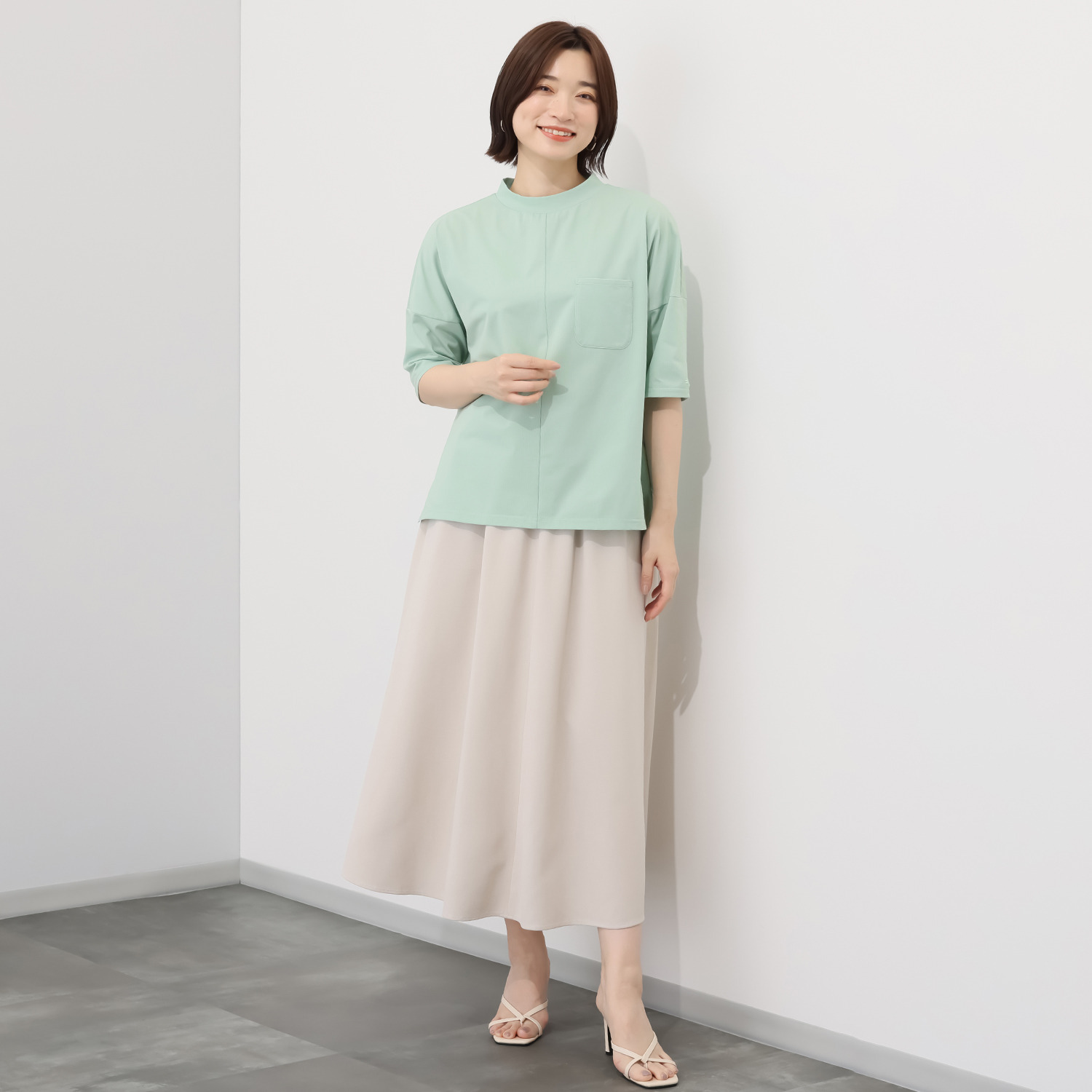 フィラ ＵＶカット・吸水速乾・ 遮熱 オーバーシルエット モックネックシャツ