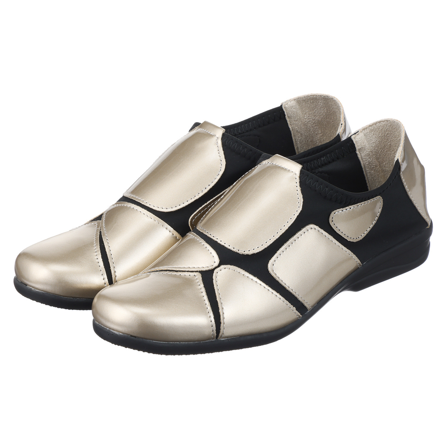 ポポラーレ パッチワーク ストレッチシューズ