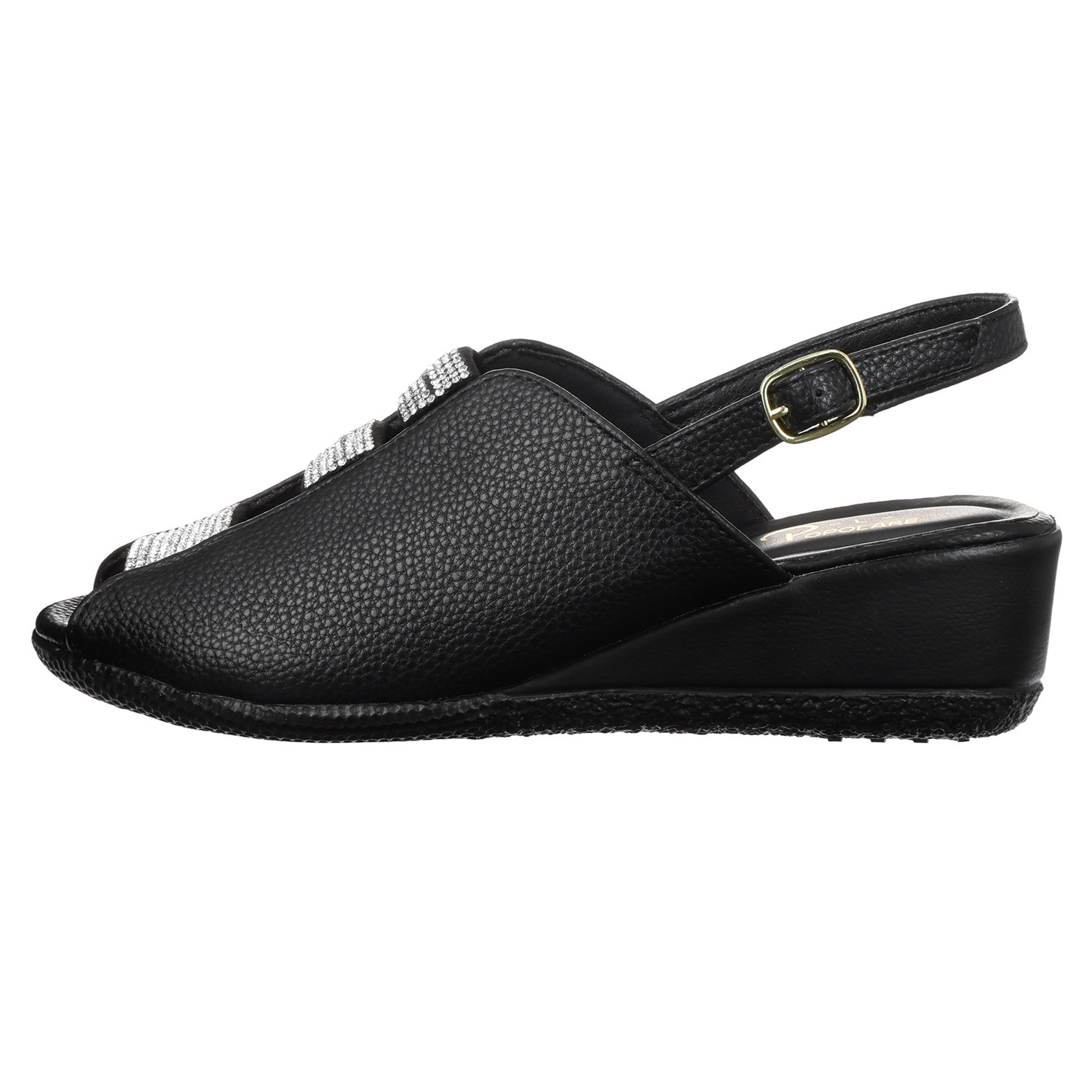 ポポラーレ ラインストーン バックバンドサンダル