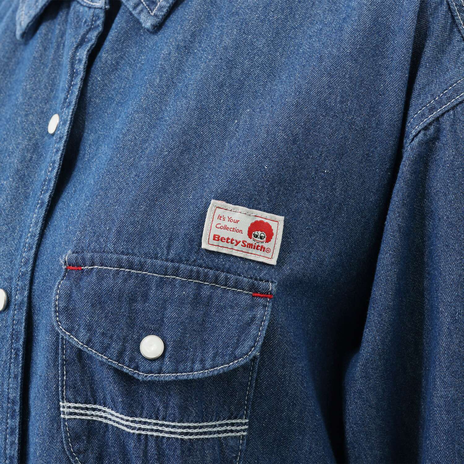 ベティスミス 花の刺しゅう ウエスタン風 シャツワンピース