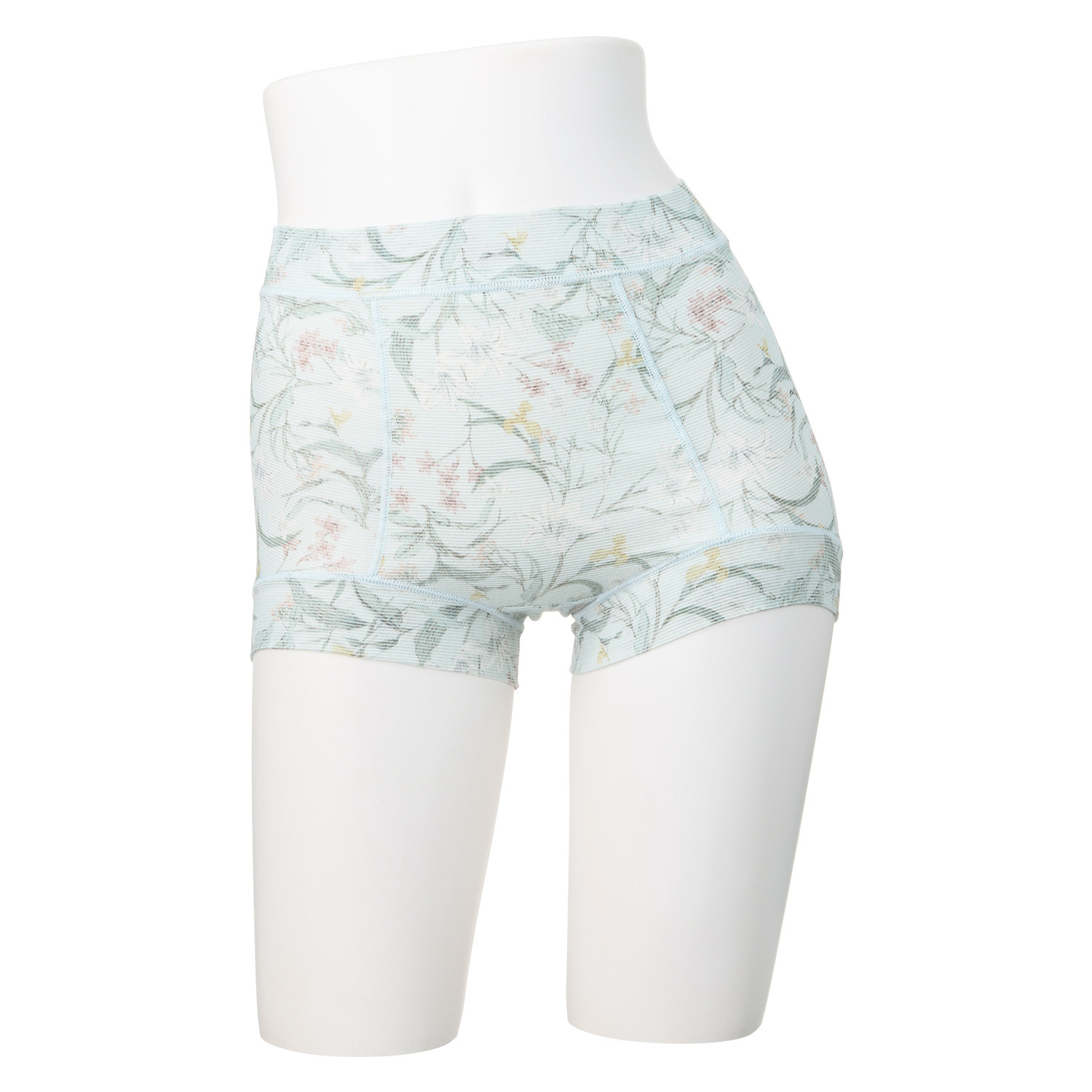 丸福ガーゼ ムレにくくて快適！速乾 綿モダール混 ボタニカルプリント 極らくショーツ２枚セット