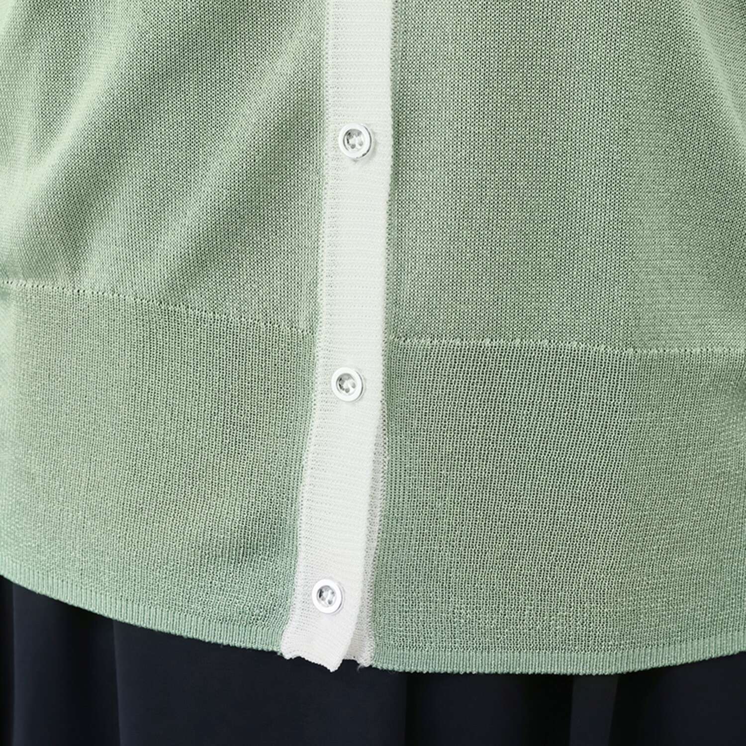 アンリック　オー　ブルー 接触冷感 シアーラメニット 上品大人見え カーディガン