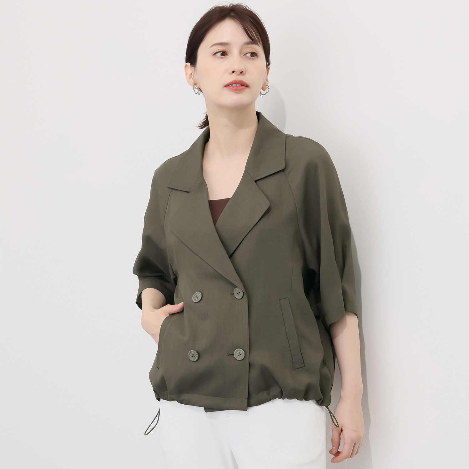 アンリック　オー　ブルー リネンタッチ セミダブルデザイン ライトジャケット