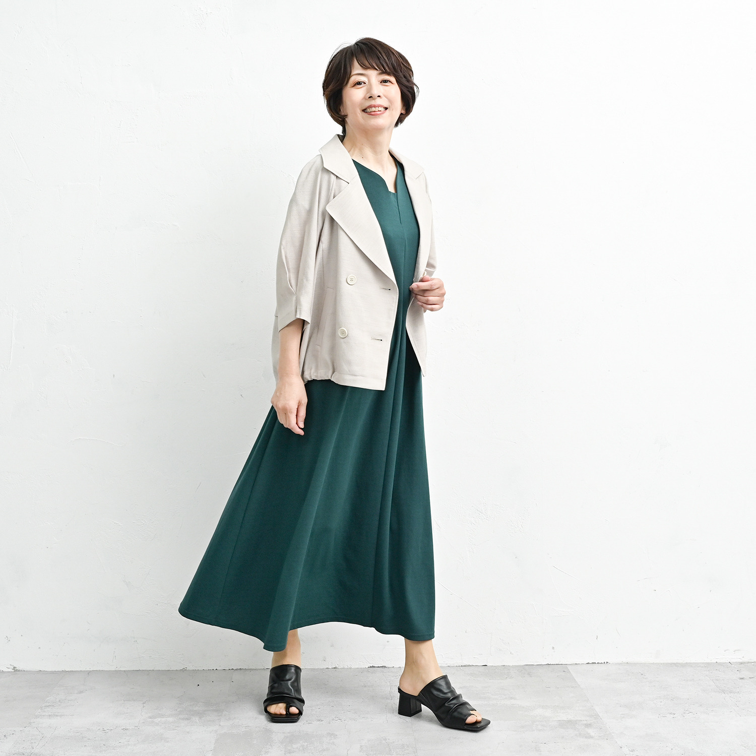 アンリック　オー　ブルー リネンタッチ セミダブルデザイン ライトジャケット