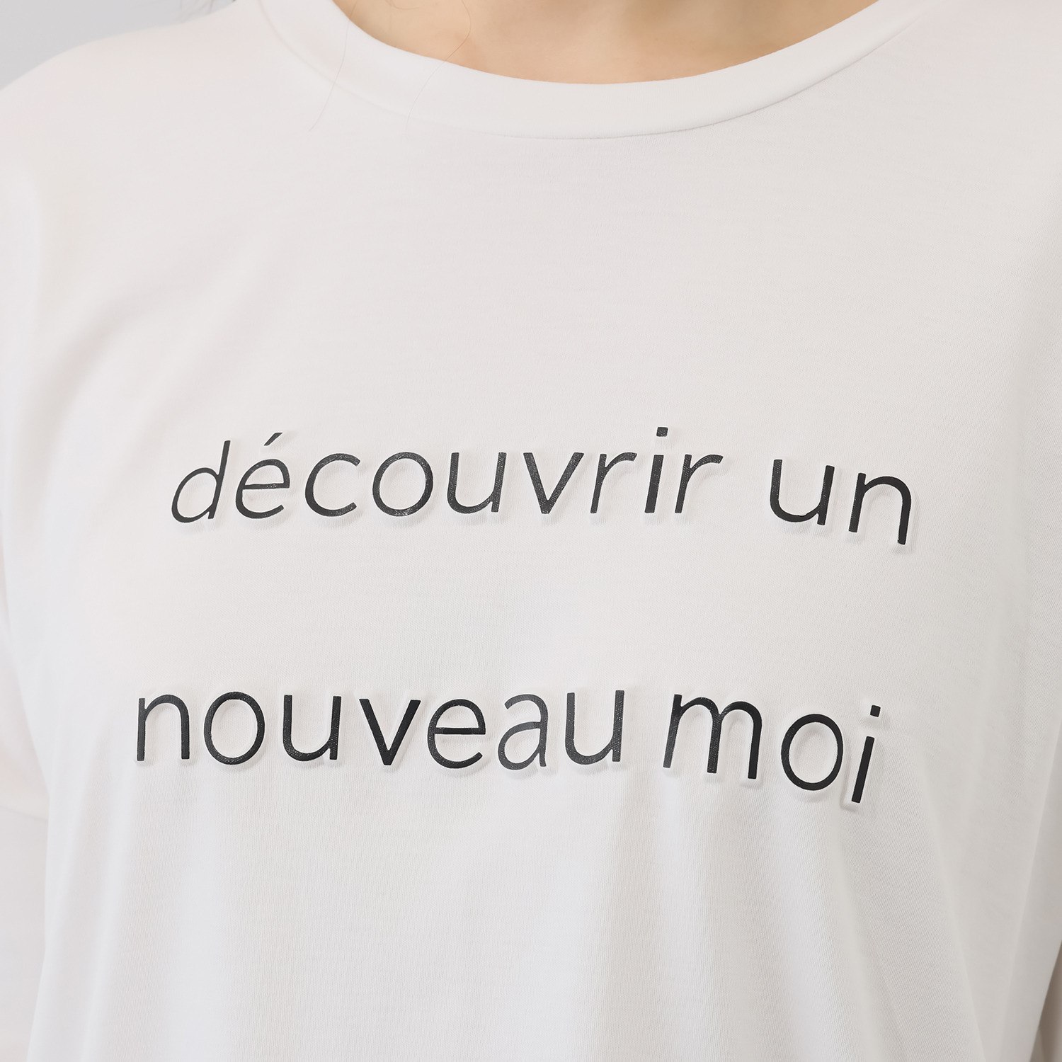 アンリック　オー　ブルー コットンスムース エンボス＆プリント 前裾ドローストリング プルオーバー