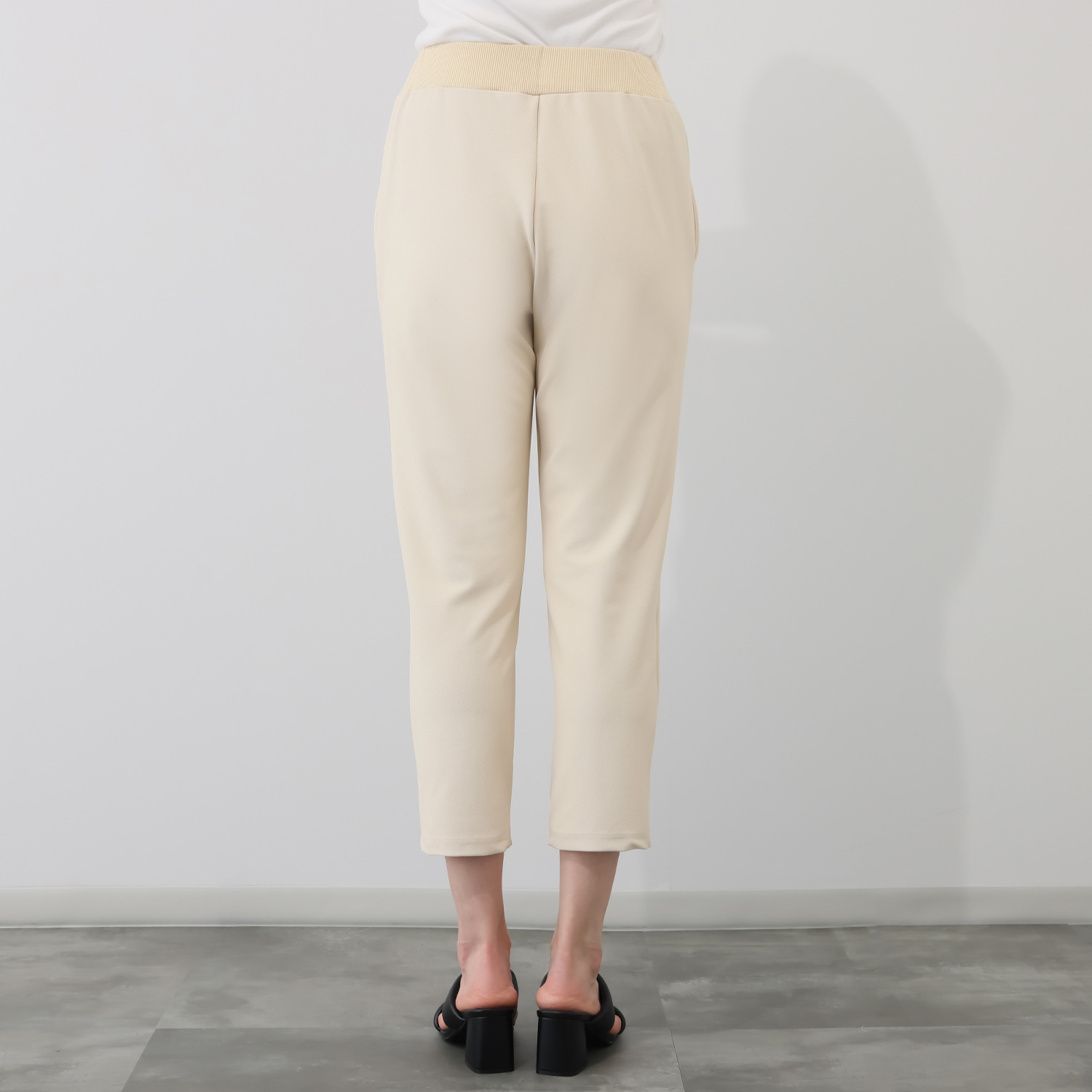 アンリック　オー　ブルー シェルタリングドライＲ カルゼ編 ラメリブアクセント リラックスパンツ