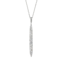 エービーステン ステンレス クリスタルガラス ポインテッド パヴェペンダント