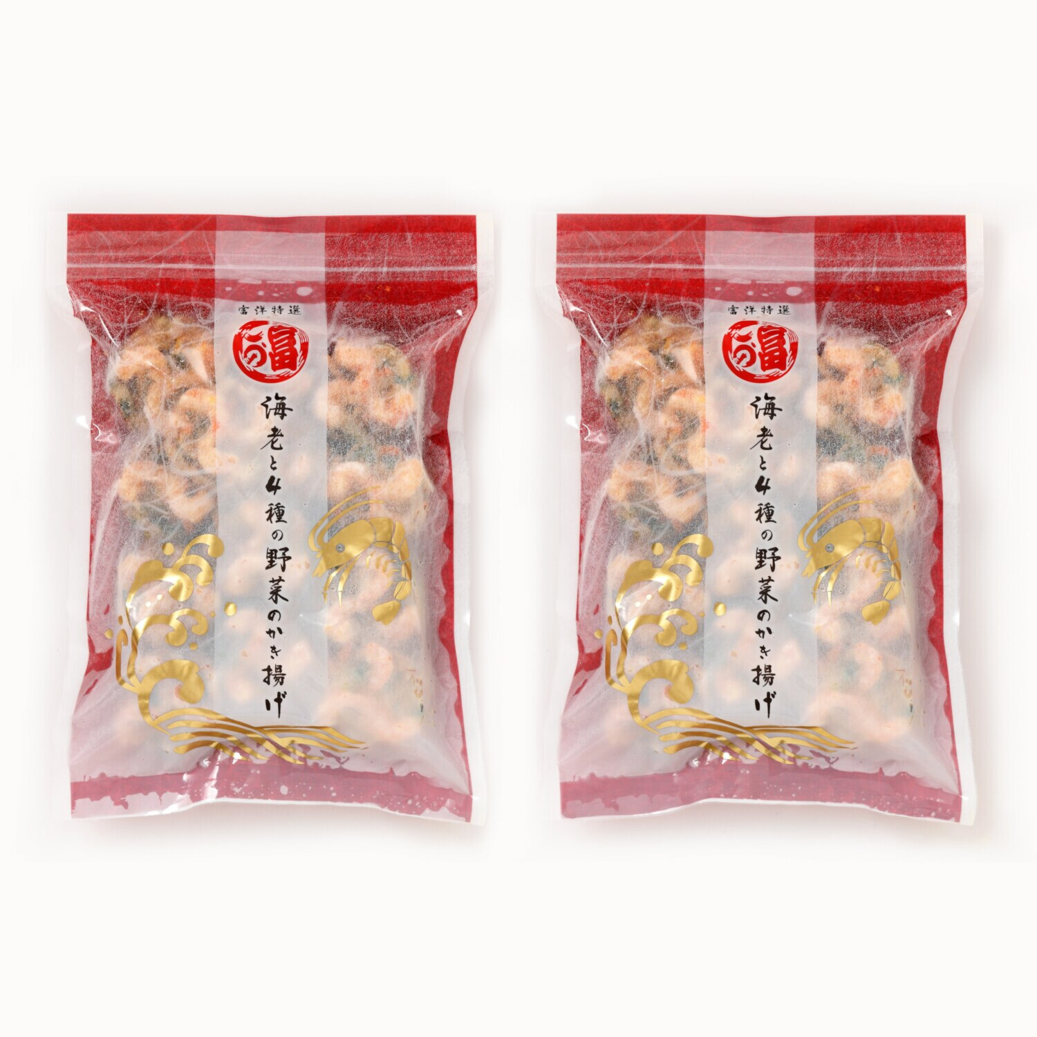 レンジで簡単！ 海老と ４種の野菜のかき揚げ