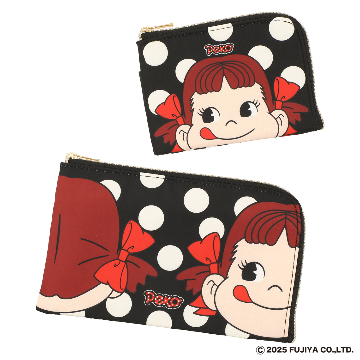 ペコちゃん Ｌ字ポーチ＆ コインパスケースセット 