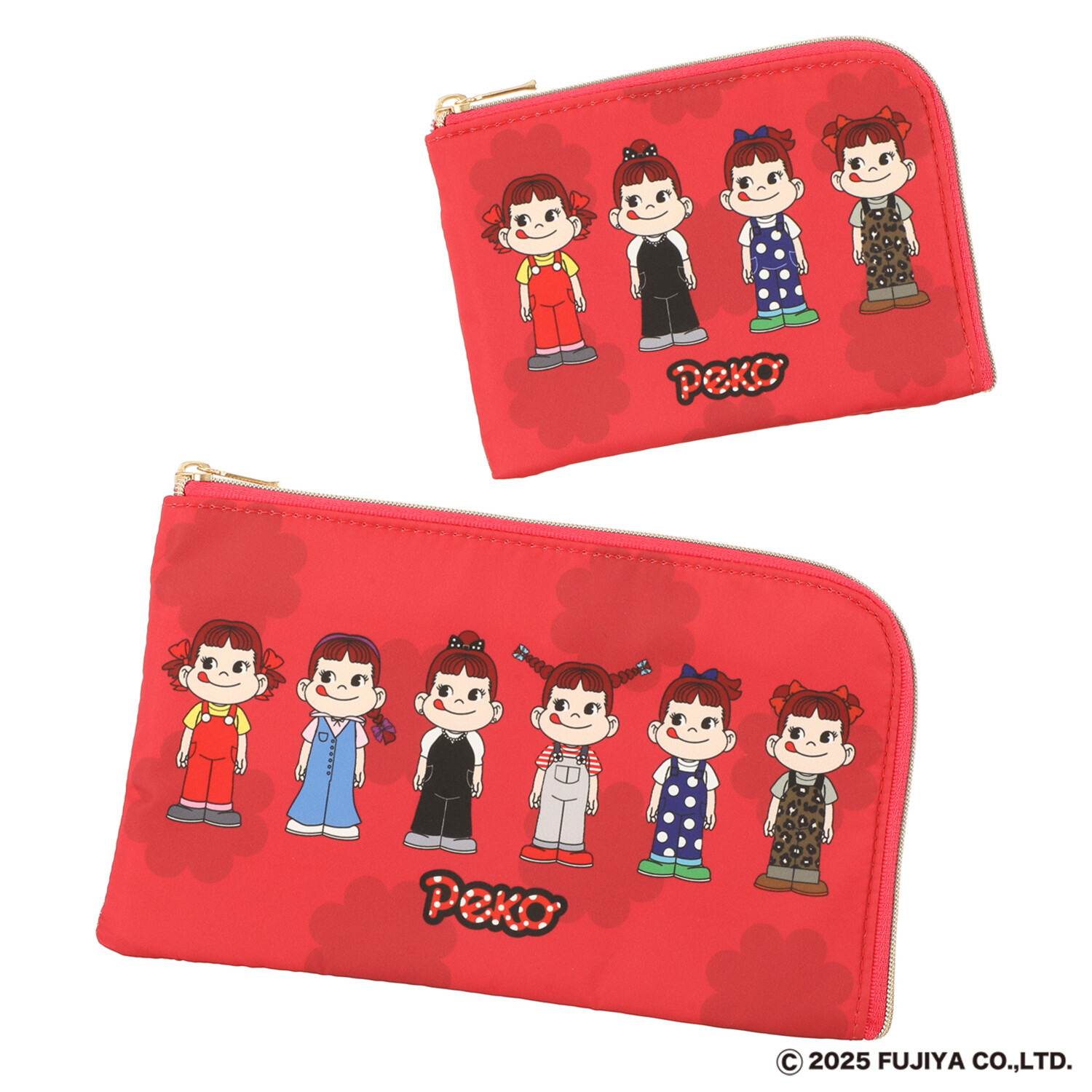 ペコちゃん Ｌ字ポーチ＆ コインパスケースセット 