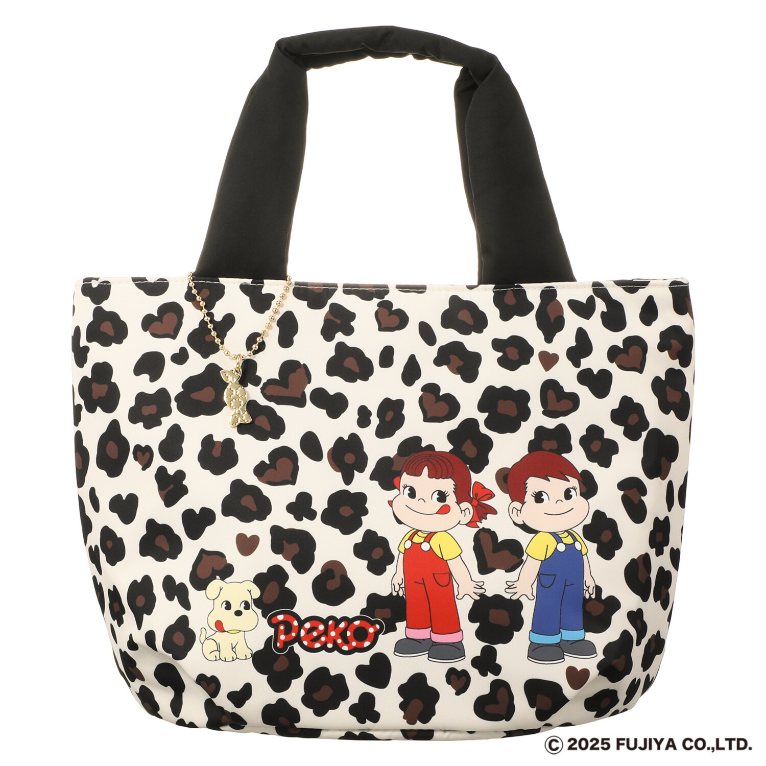 ペコちゃん ふっくらトートバッグ キャンディ型チャーム付き 